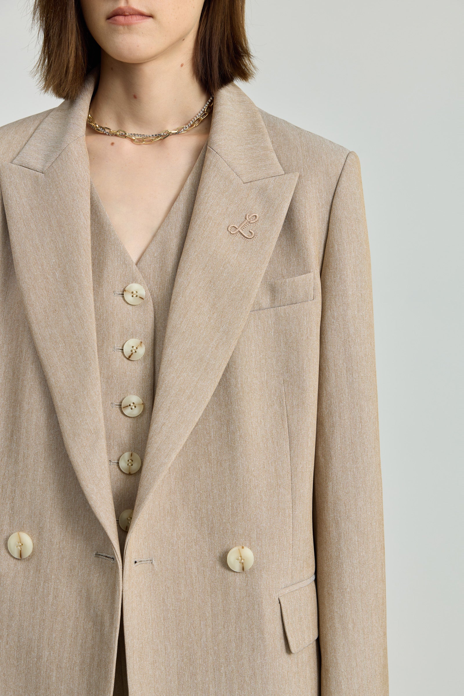 LILY Old Money Style Peak-Lapel Blazer - Image 7