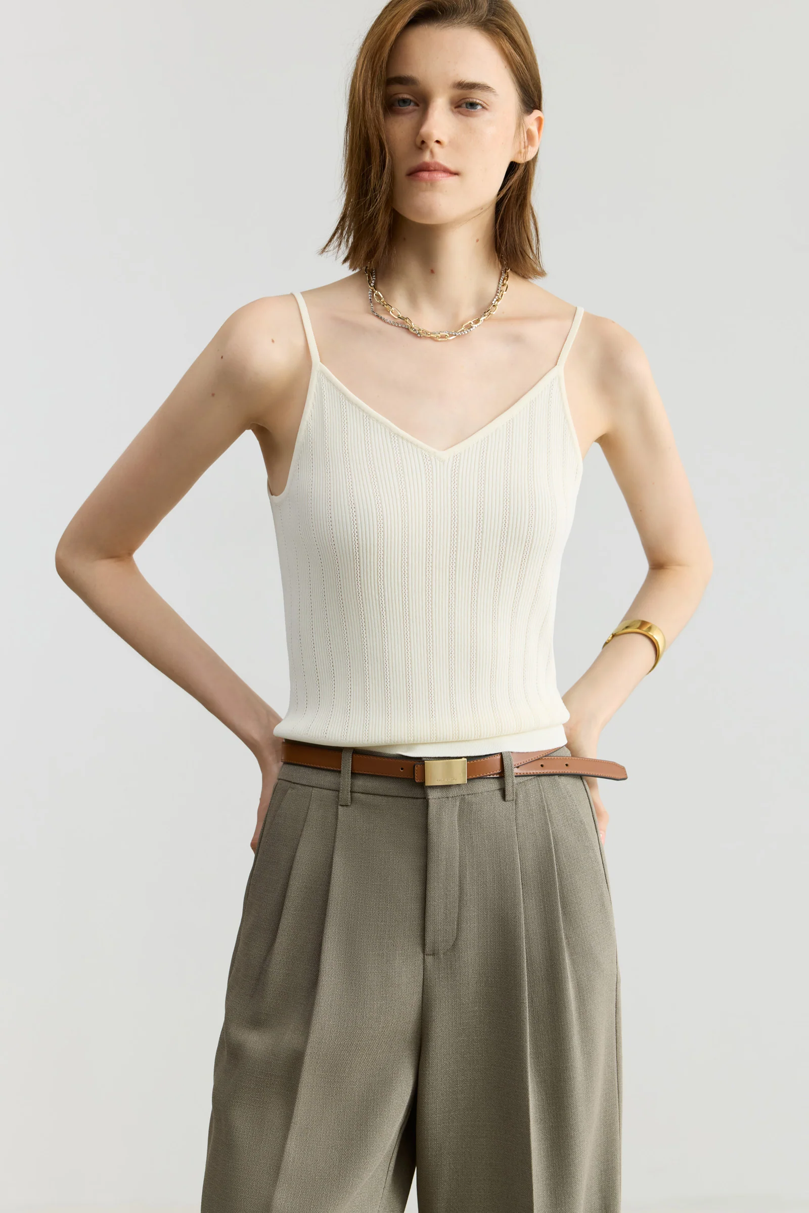LILY Open-Knit V-Neck Tank - Image 4