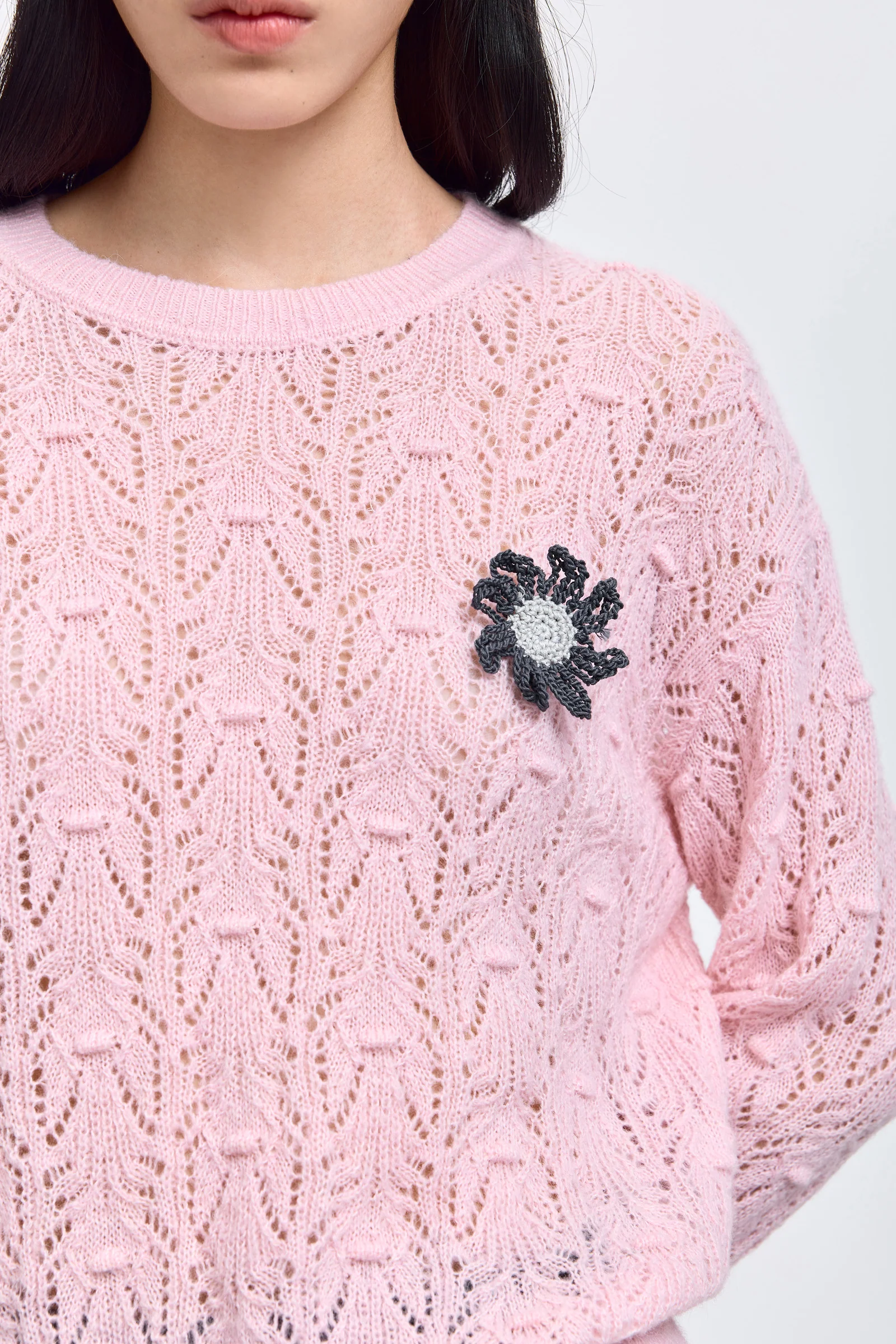 LILY Openwork Wool-Alpaca Knit Sweater - Image 7