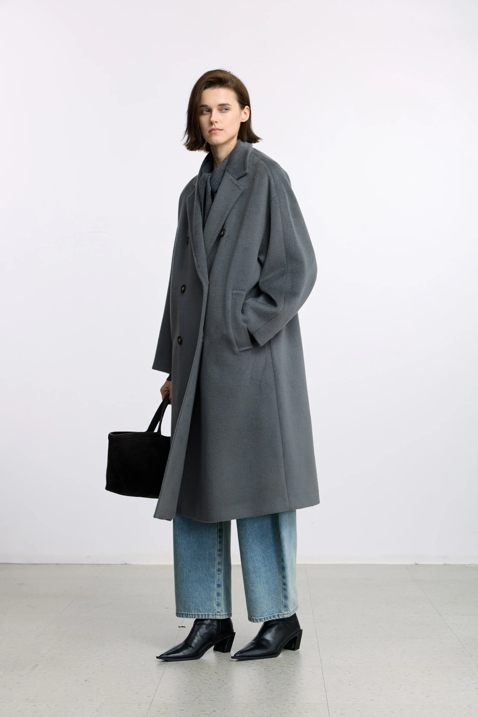 LILY Platinum 100% Wool Double-Face Coat - Image 2