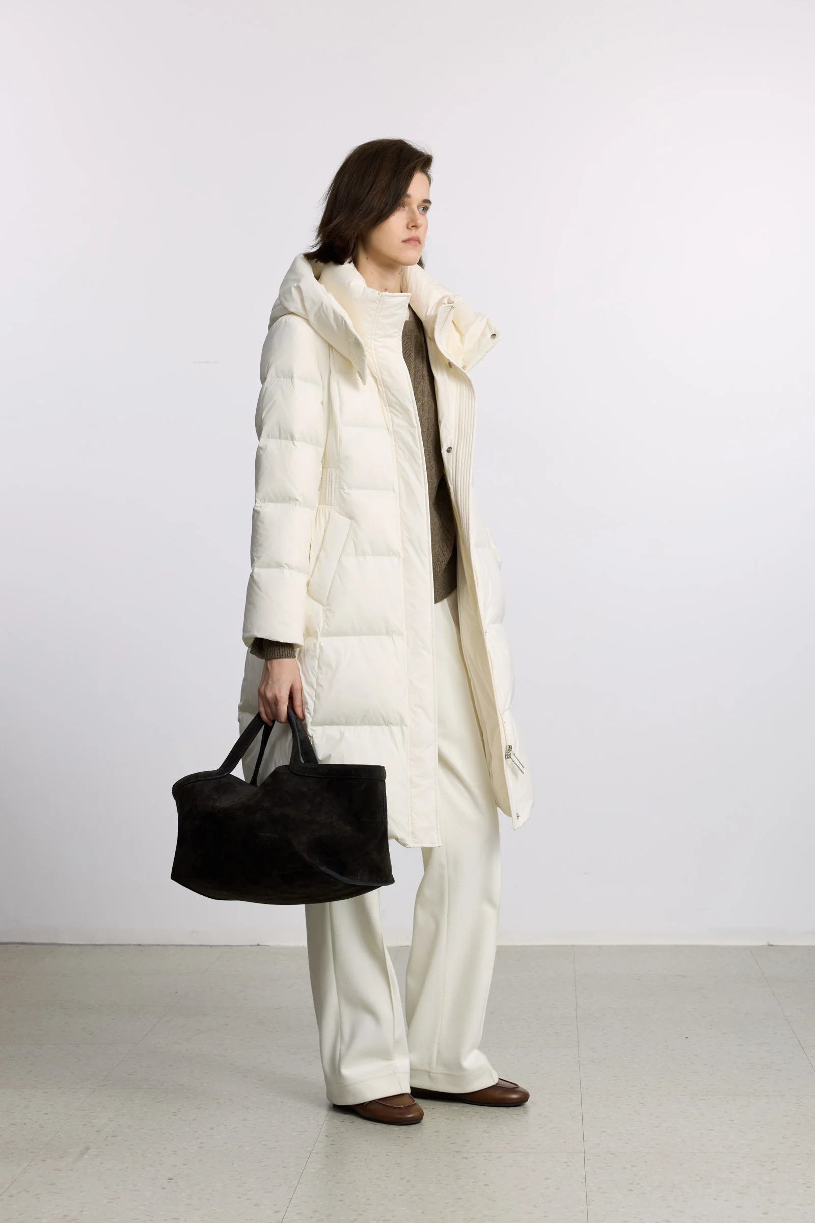 LILY Platinum Belted Goose Down Coat - Image 2