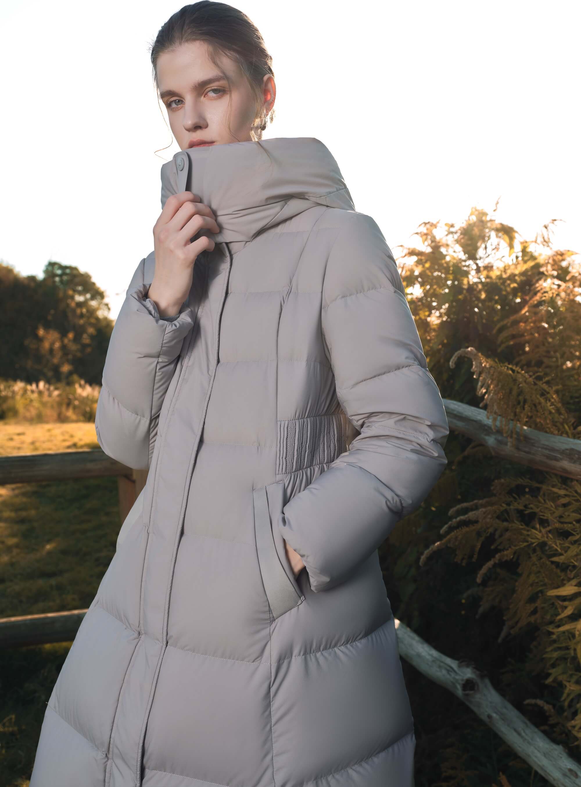 LILY Platinum Goose Down Belted Coat - Image 15