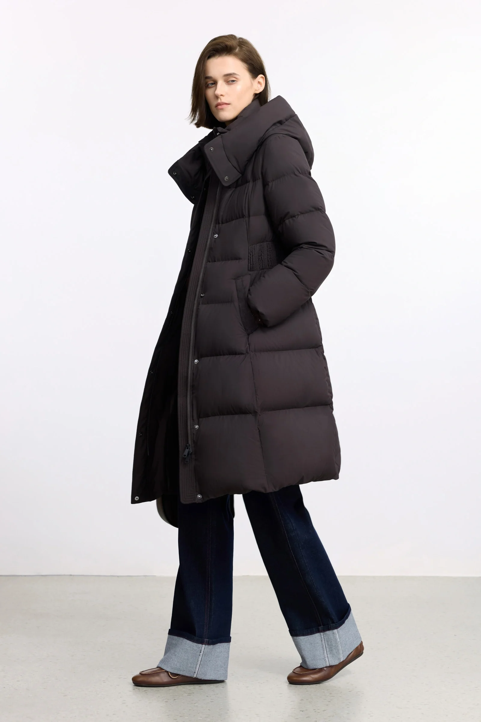 LILY Platinum Goose Down Belted Coat - Image 7