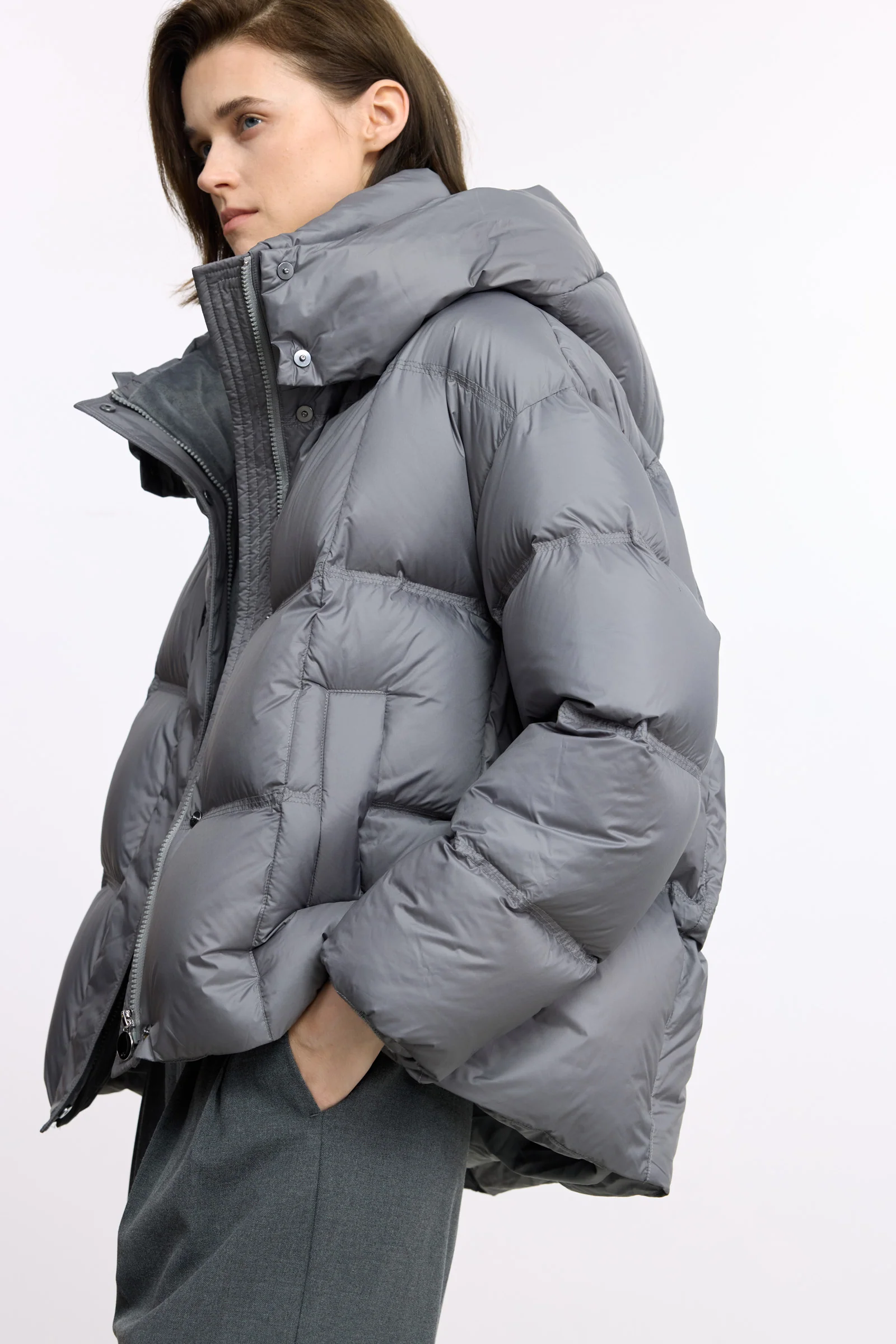 LILY Platinum Goose Down Short Puffer - Image 7