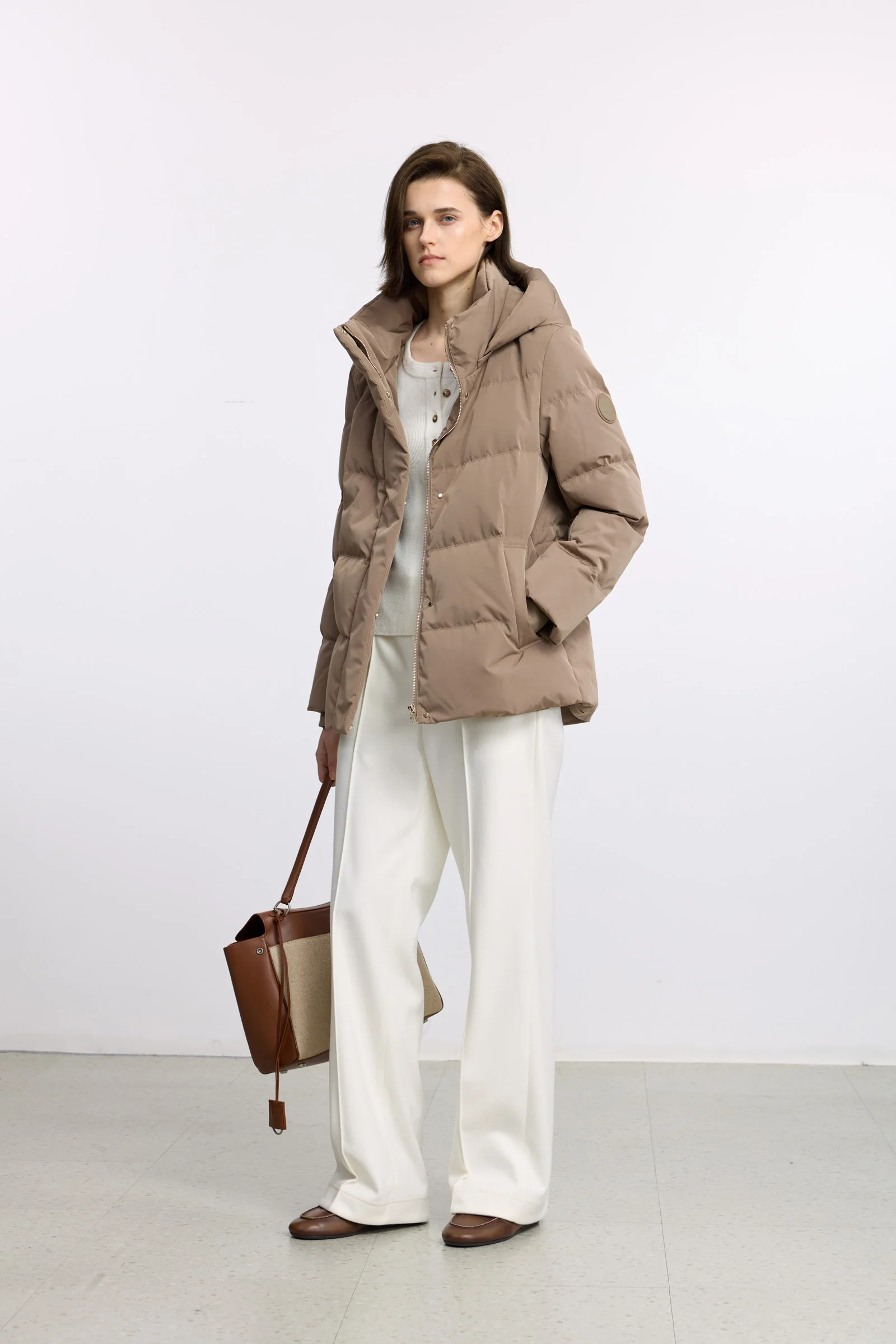 LILY Platinum Hooded Goose Down Jacket - Image 43