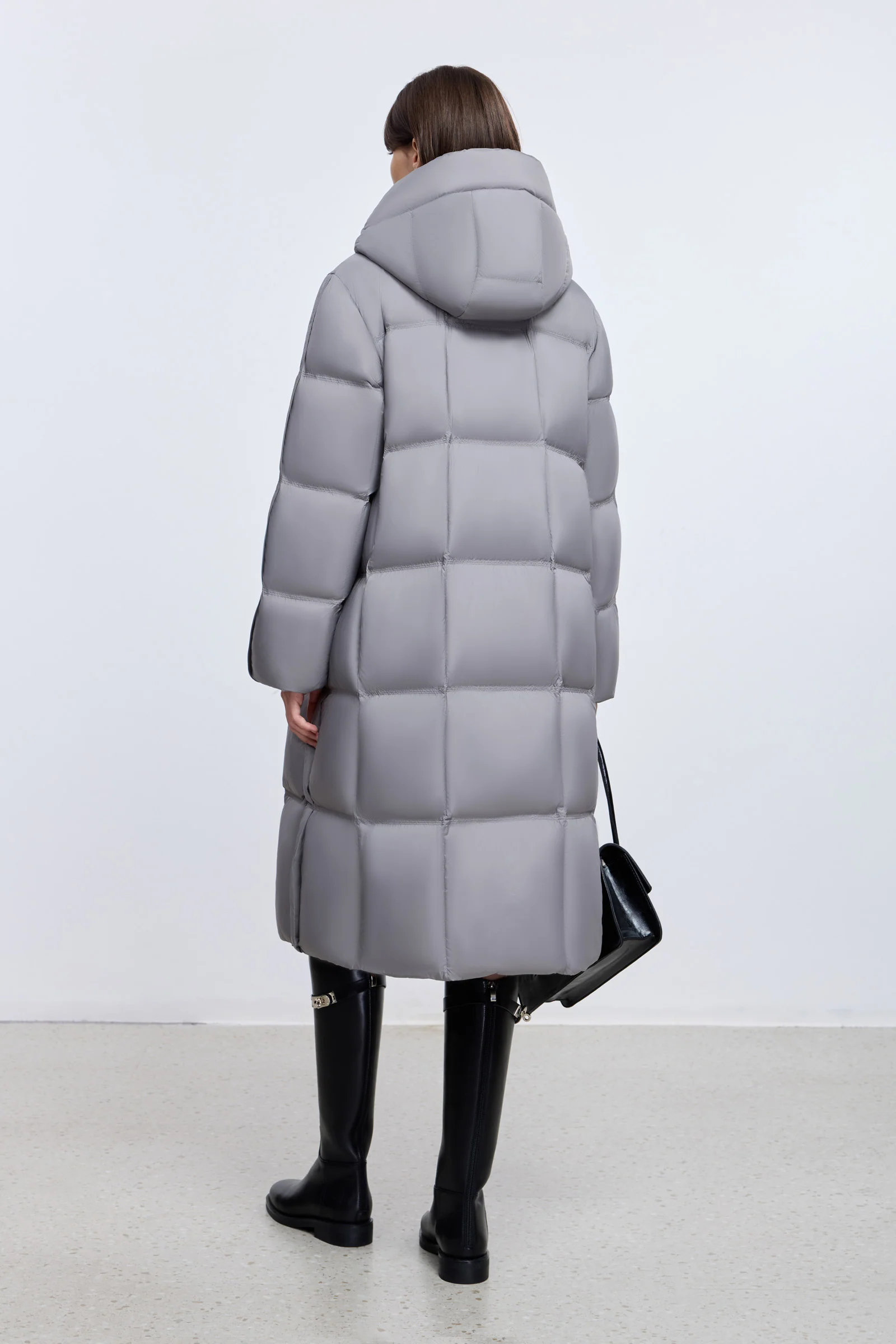 LILY Platinum White Goose Down Long Puffer - Image 14
