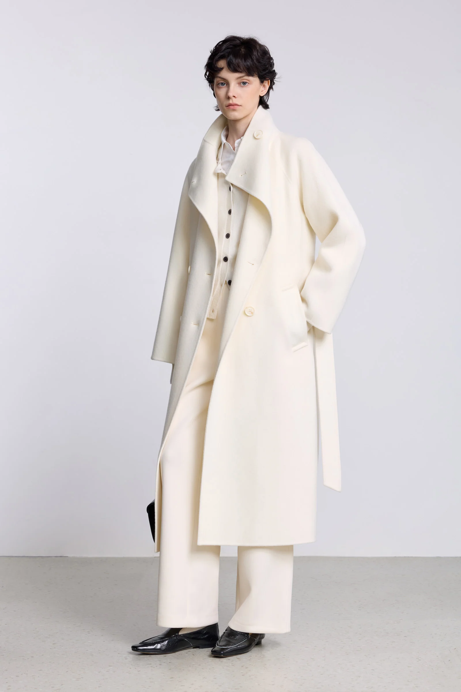 LILY Platinum Wool Double-Face Coat - Image 3