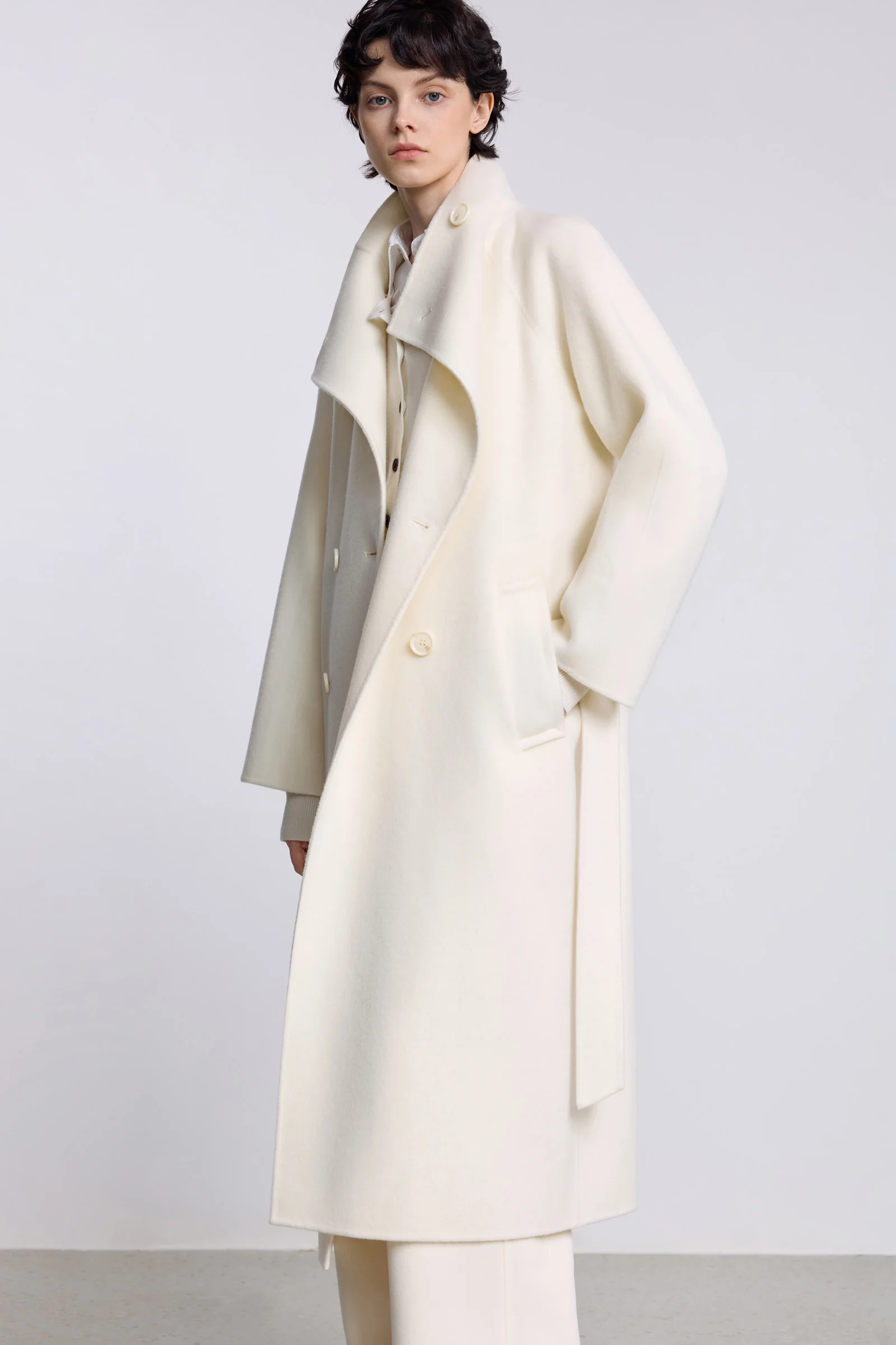 LILY Platinum Wool Double-Face Coat - Image 7
