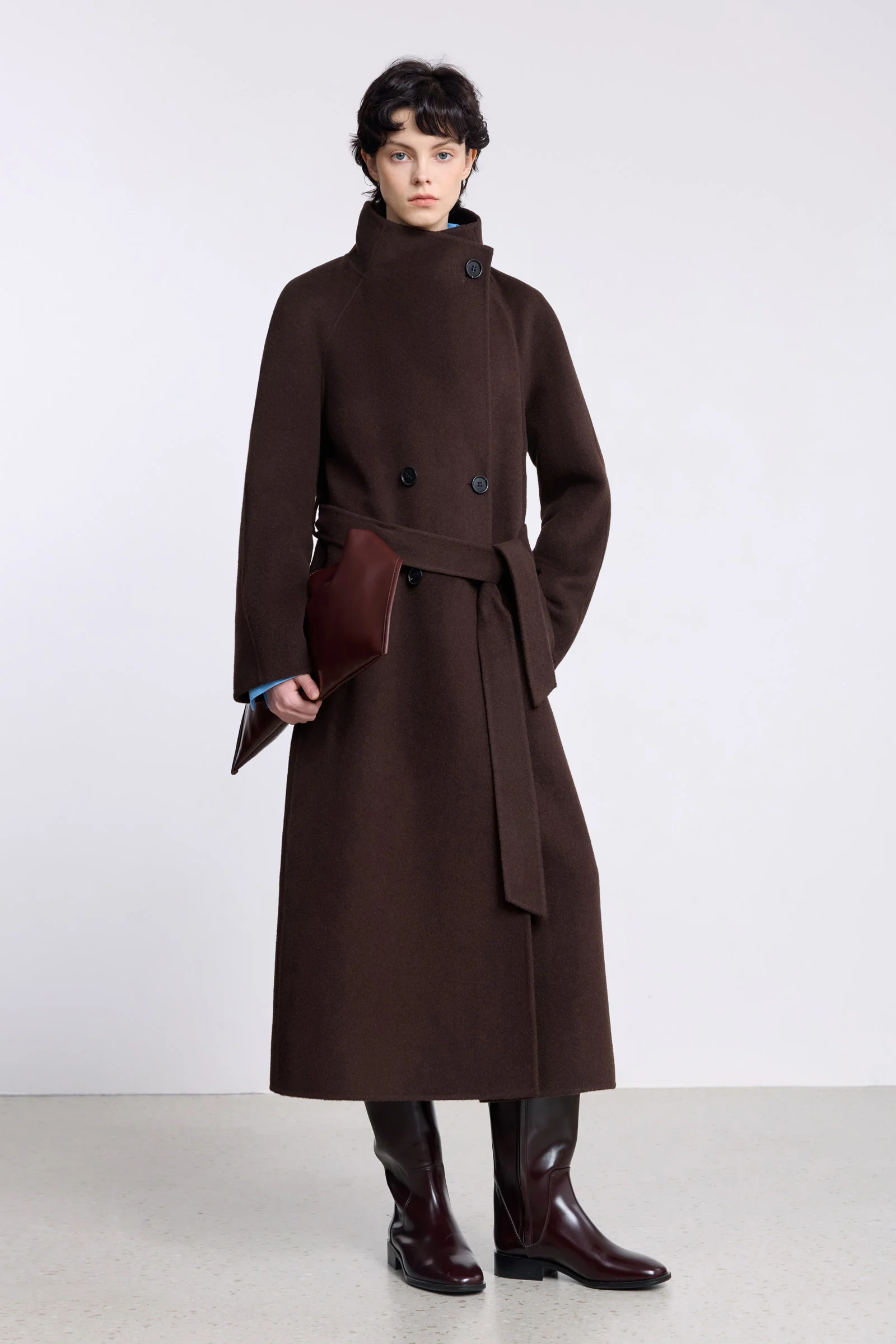 LILY Platinum Wool Double-Face Long Coat - Image 20