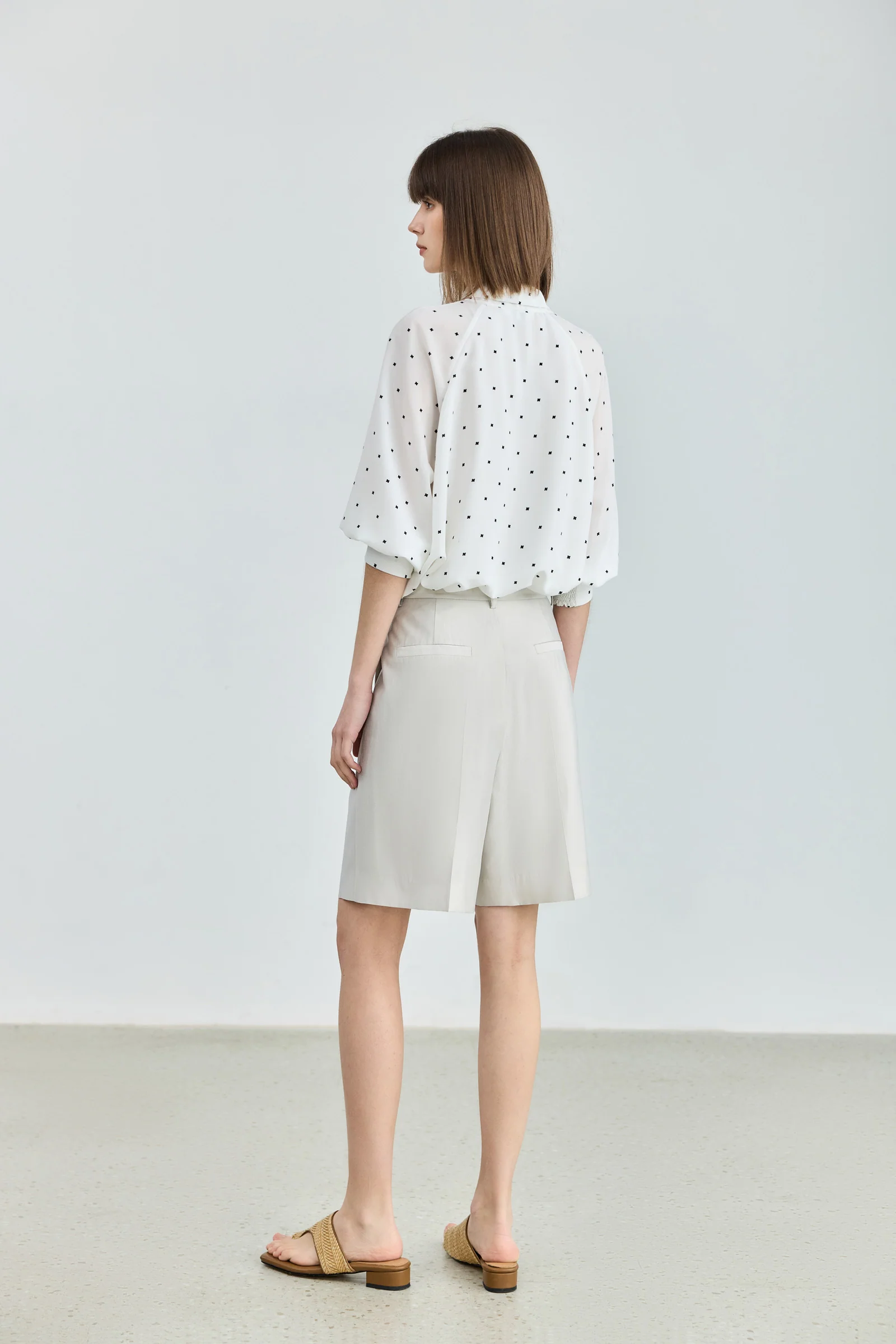 LILY Polka Dot Tie-Neck Blouse - Image 4
