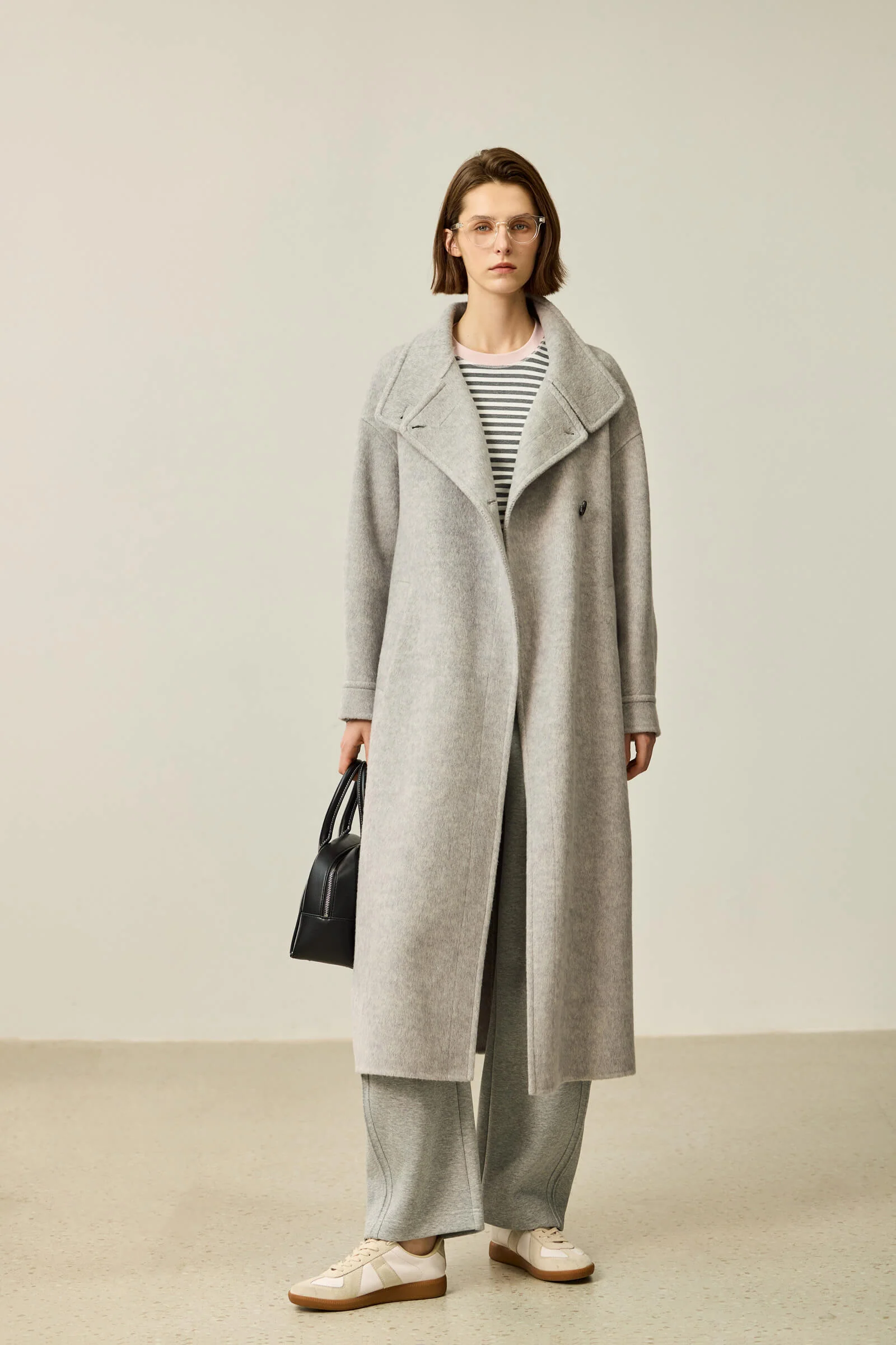 LILY Premium Lambswool Camel Double-Faced Coat - Image 10