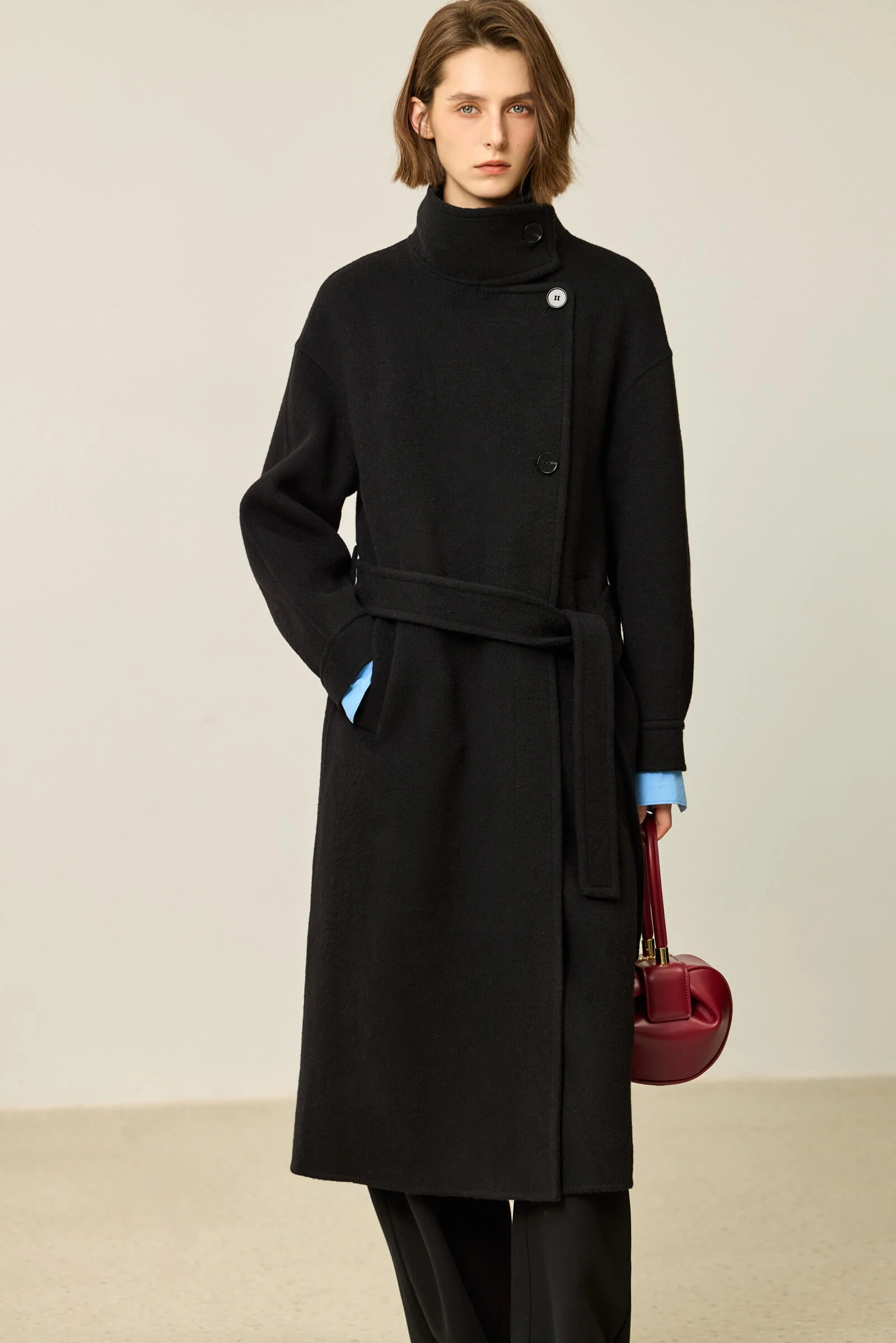 LILY Premium Lambswool Camel Double-Faced Coat - Image 12