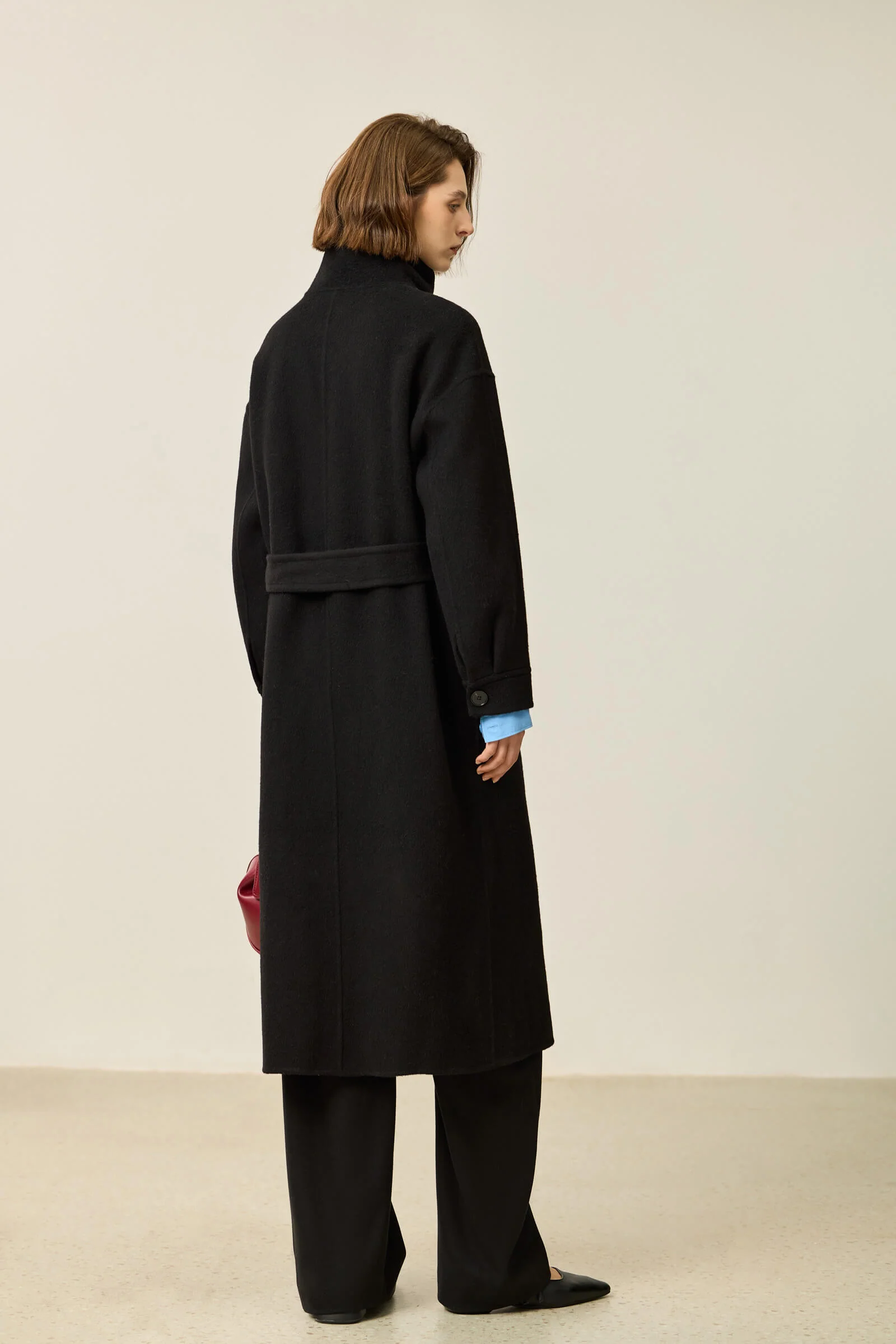 LILY Premium Lambswool Camel Double-Faced Coat - Image 14