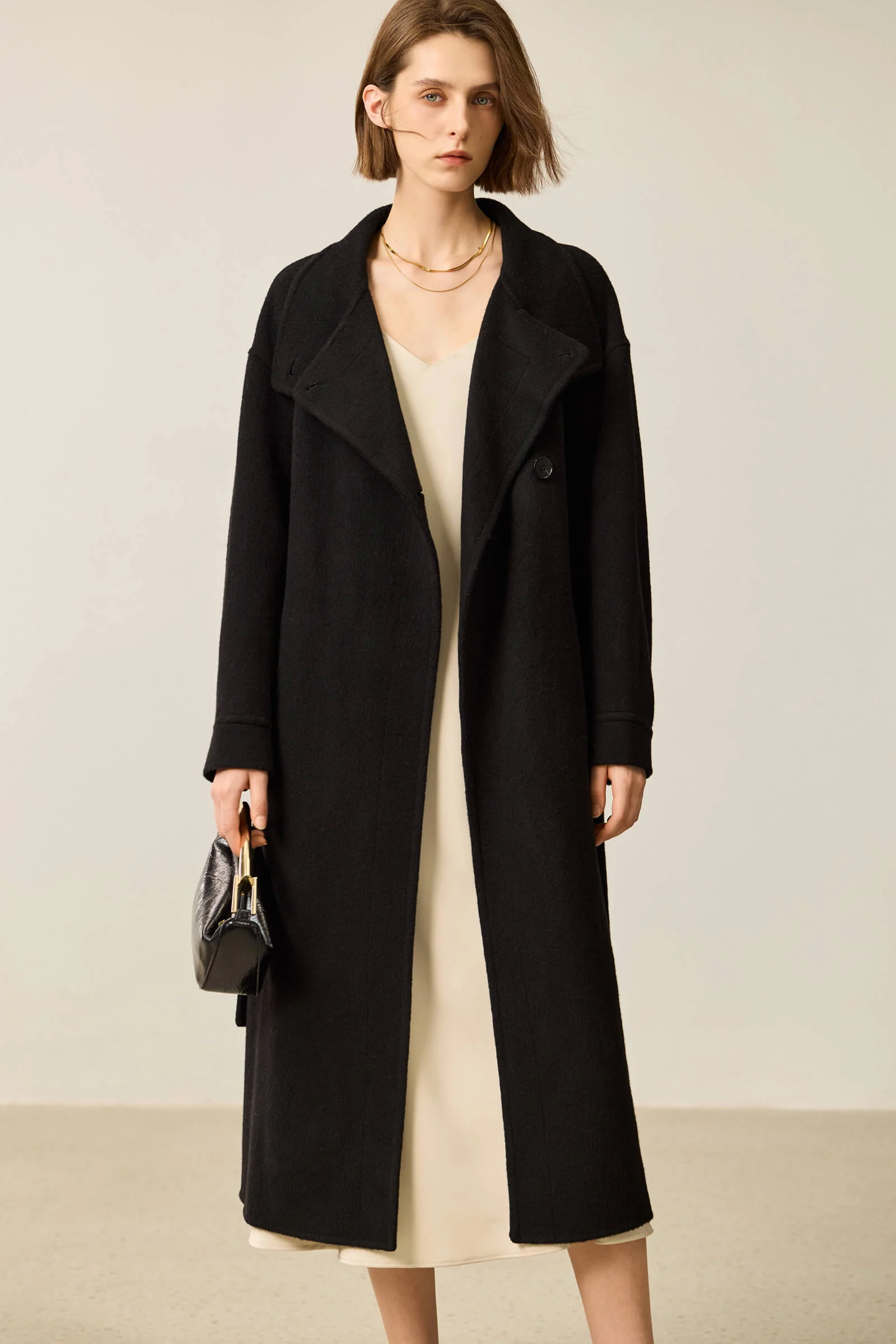 LILY Premium Lambswool Camel Double-Faced Coat - Image 15