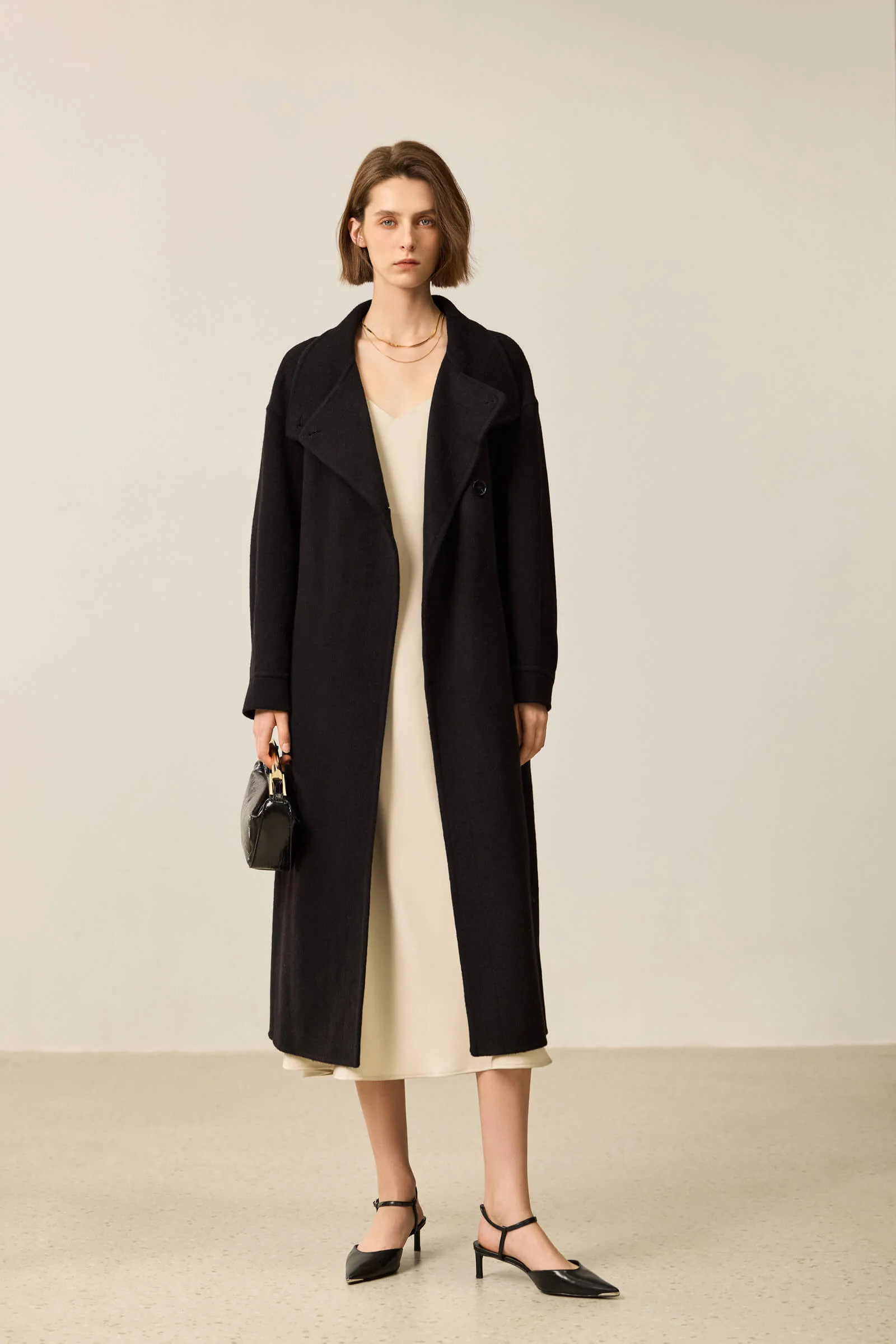 LILY Premium Lambswool Camel Double-Faced Coat - Image 16