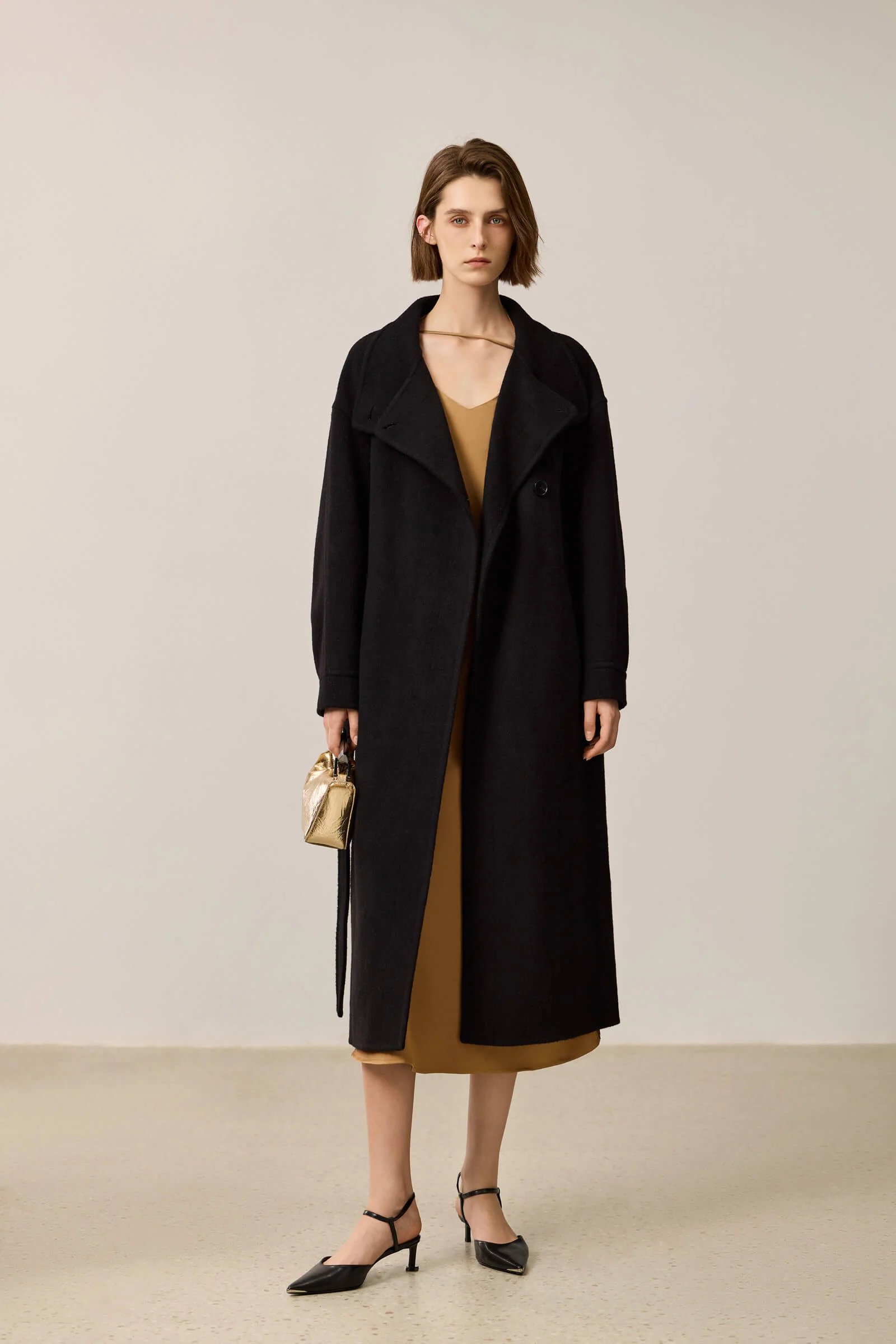 LILY Premium Lambswool Camel Double-Faced Coat - Image 18