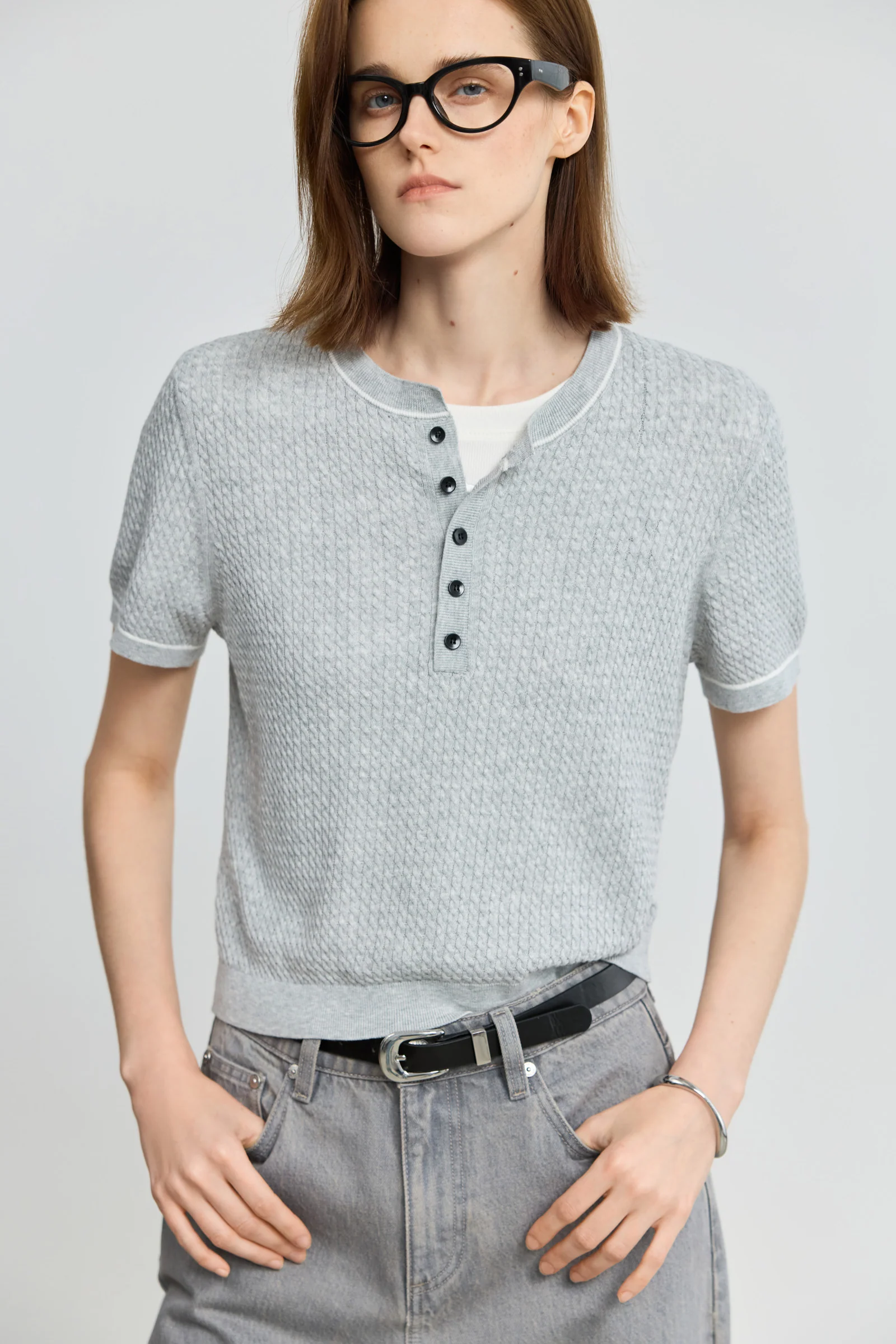LILY Preppy Casual Short-Sleeve Knit Top - Image 6