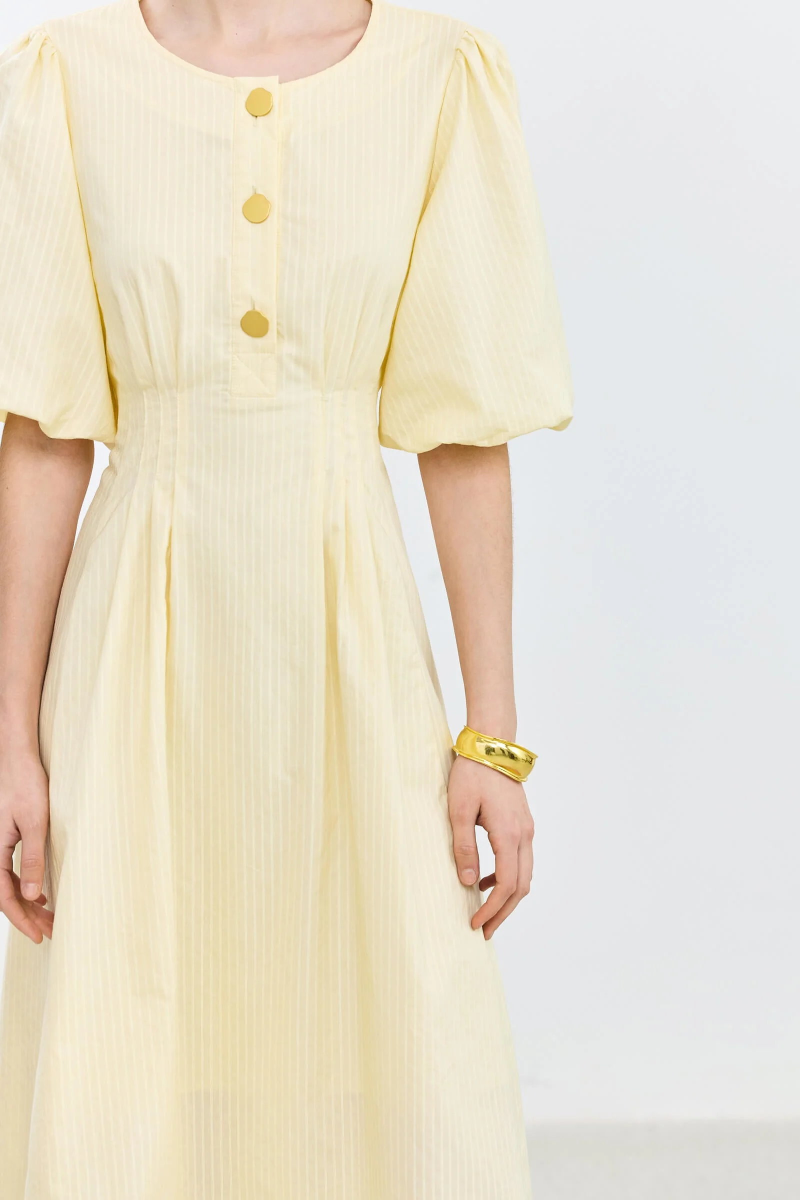 LILY Puff Sleeve Cinched Waist Dress - Image 11