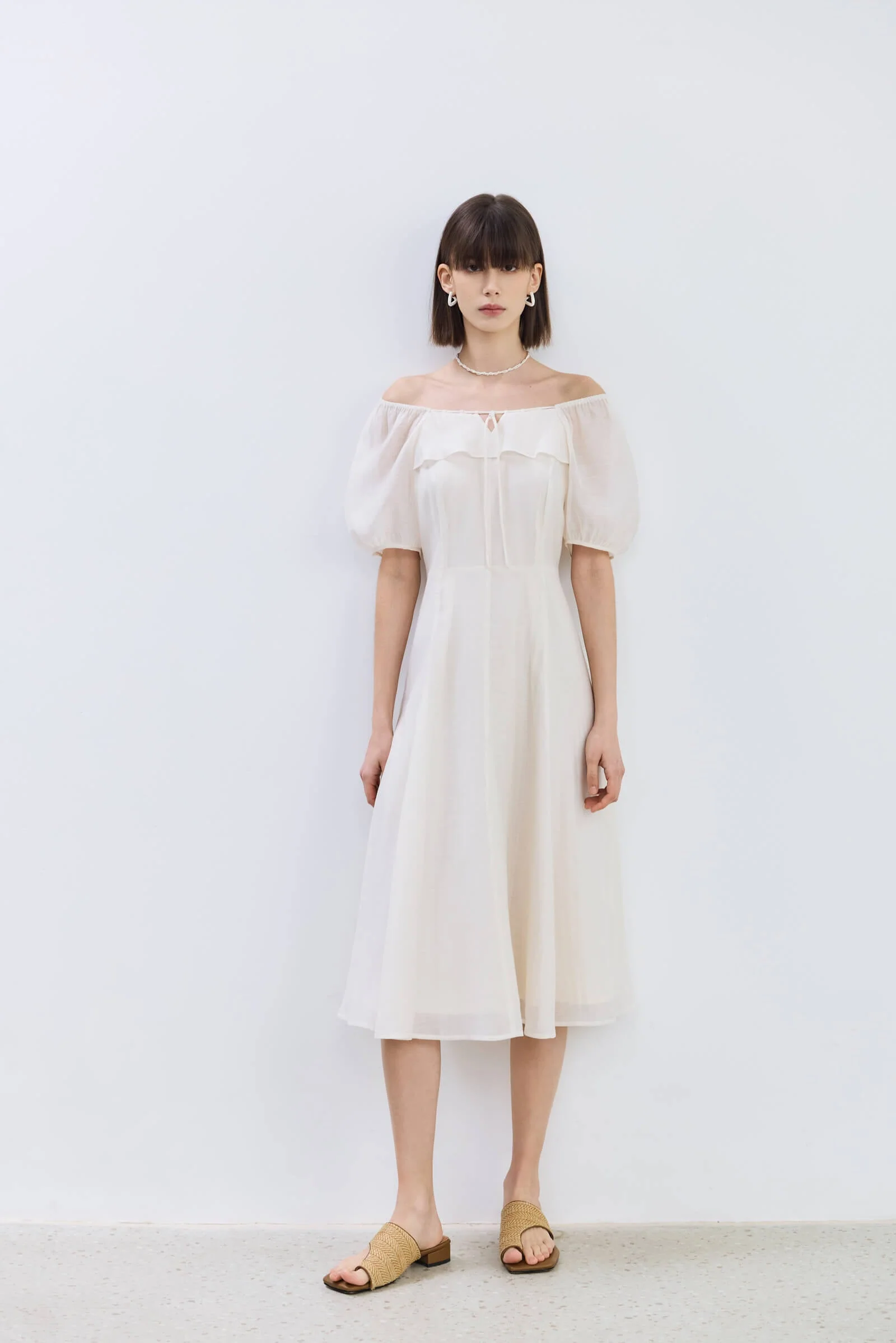LILY Puff Sleeve Square Neck Dress - Image 14