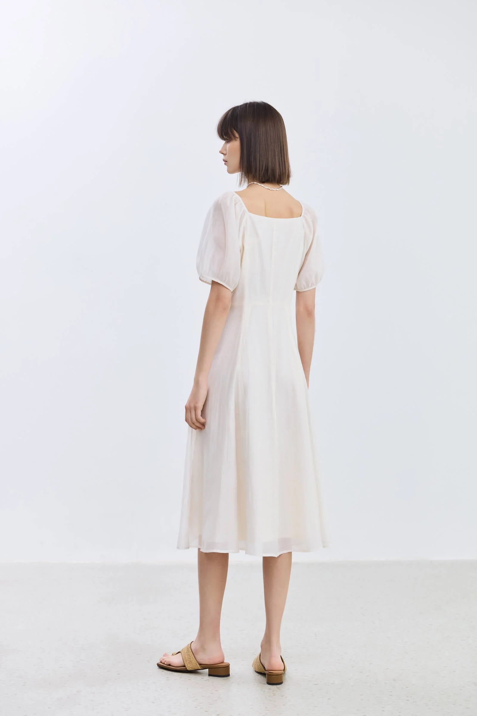 LILY Puff Sleeve Square Neck Dress - Image 16