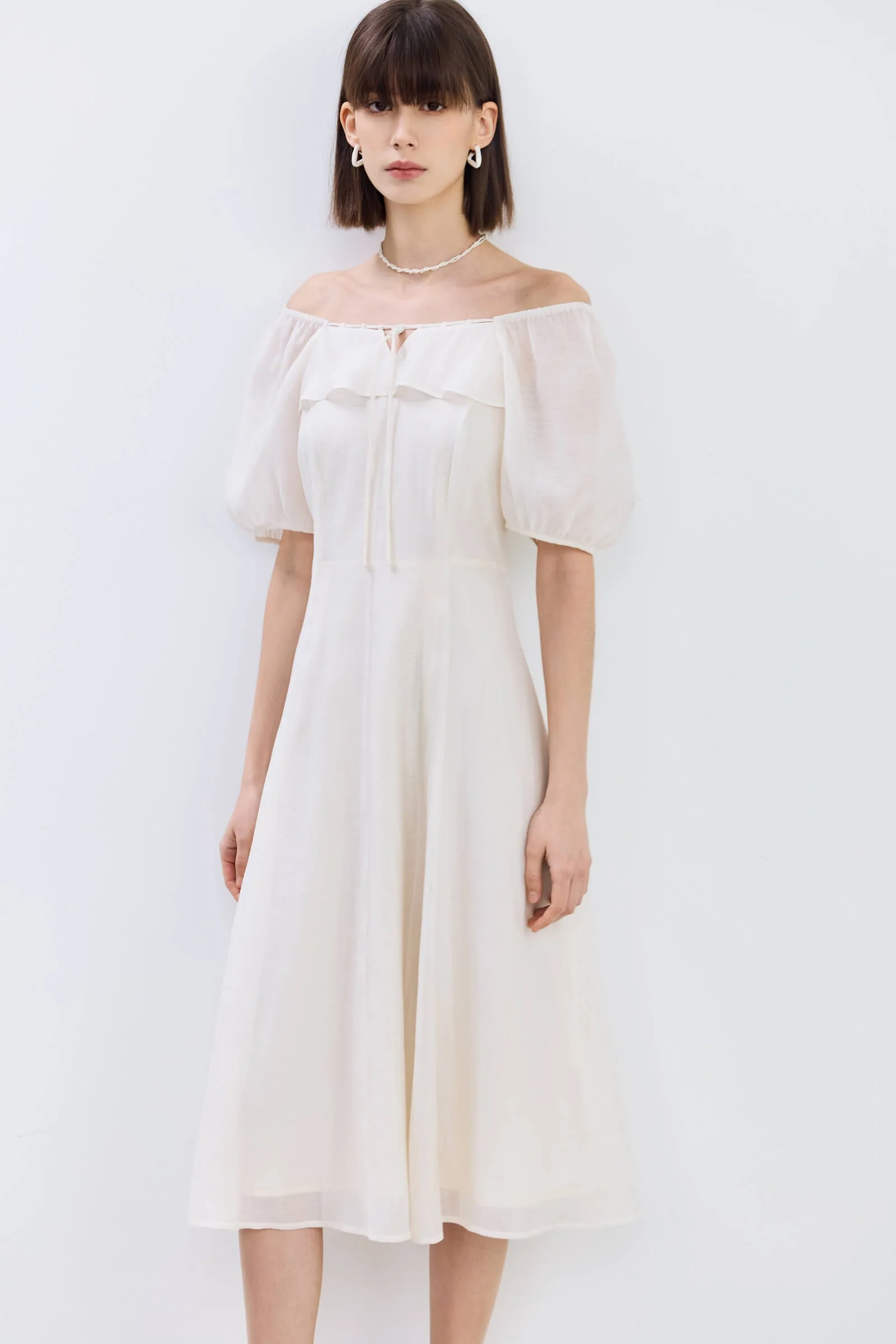 LILY Puff Sleeve Square Neck Dress - Image 17