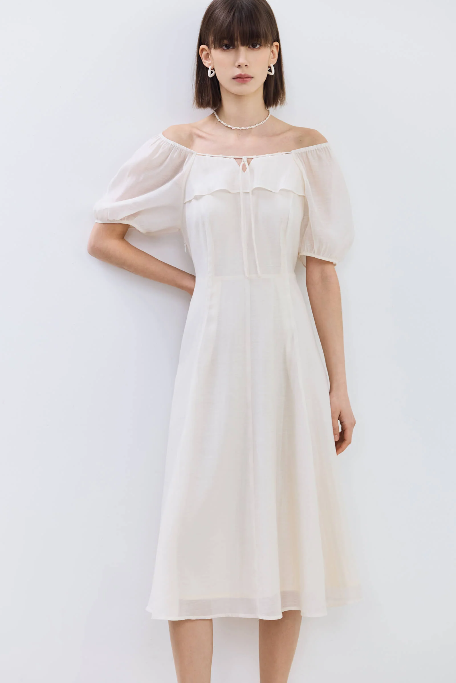 LILY Puff Sleeve Square Neck Dress - Image 18