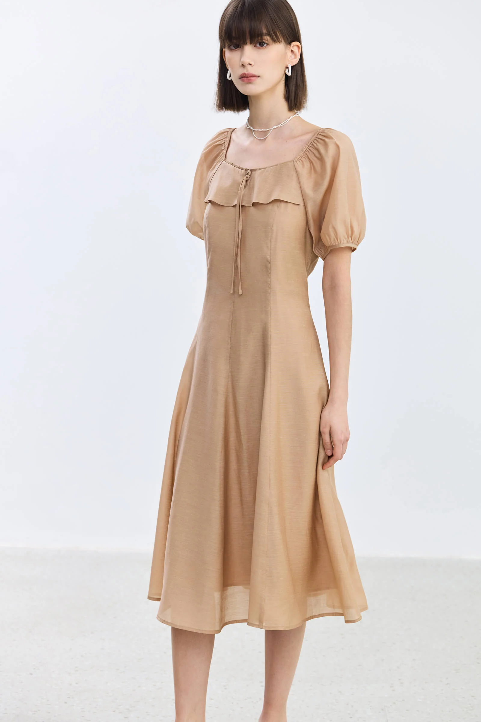 LILY Puff Sleeve Square Neck Dress - Image 23