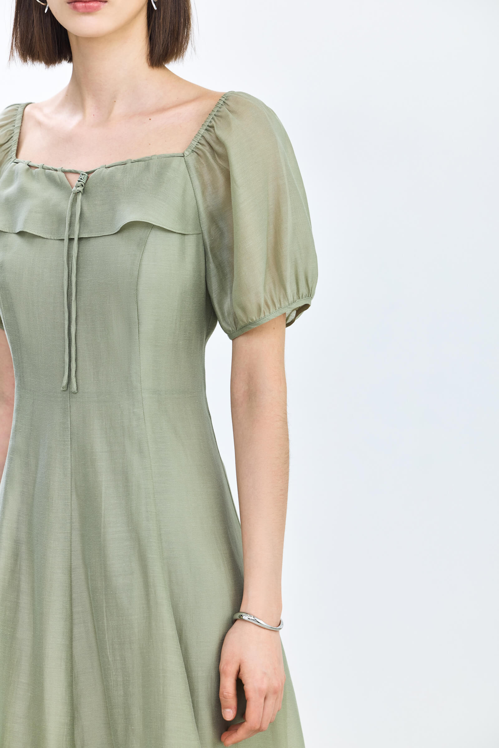LILY Puff Sleeve Square Neck Dress - Image 6