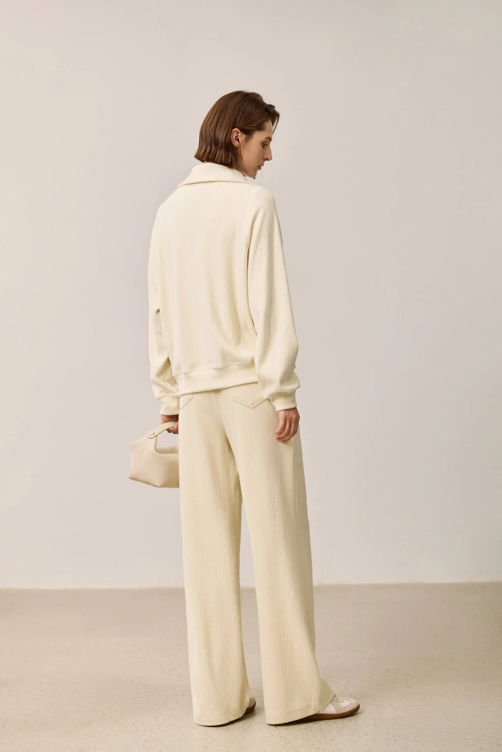 LILY Relaxed Drop-Shoulder Zip-Neck Sweatshirt - Image 11