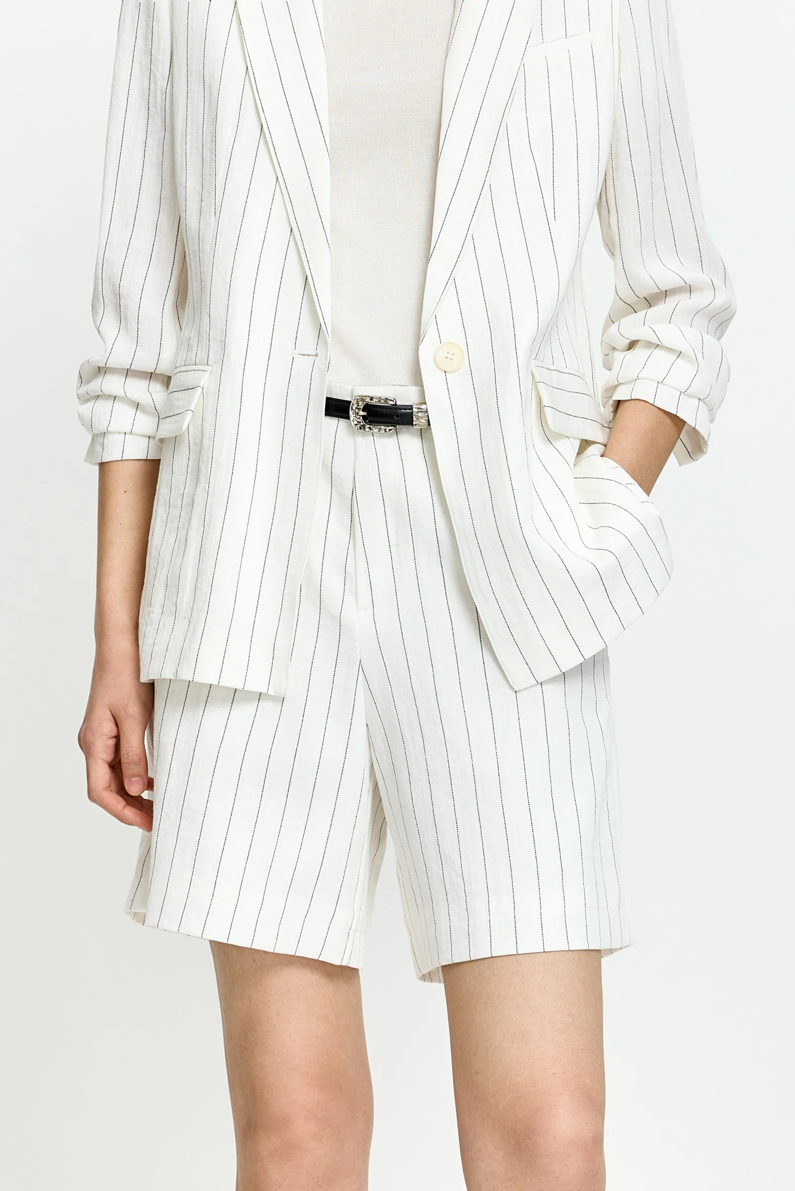 LILY Relaxed Stripe Straight-Leg Shorts - Image 17