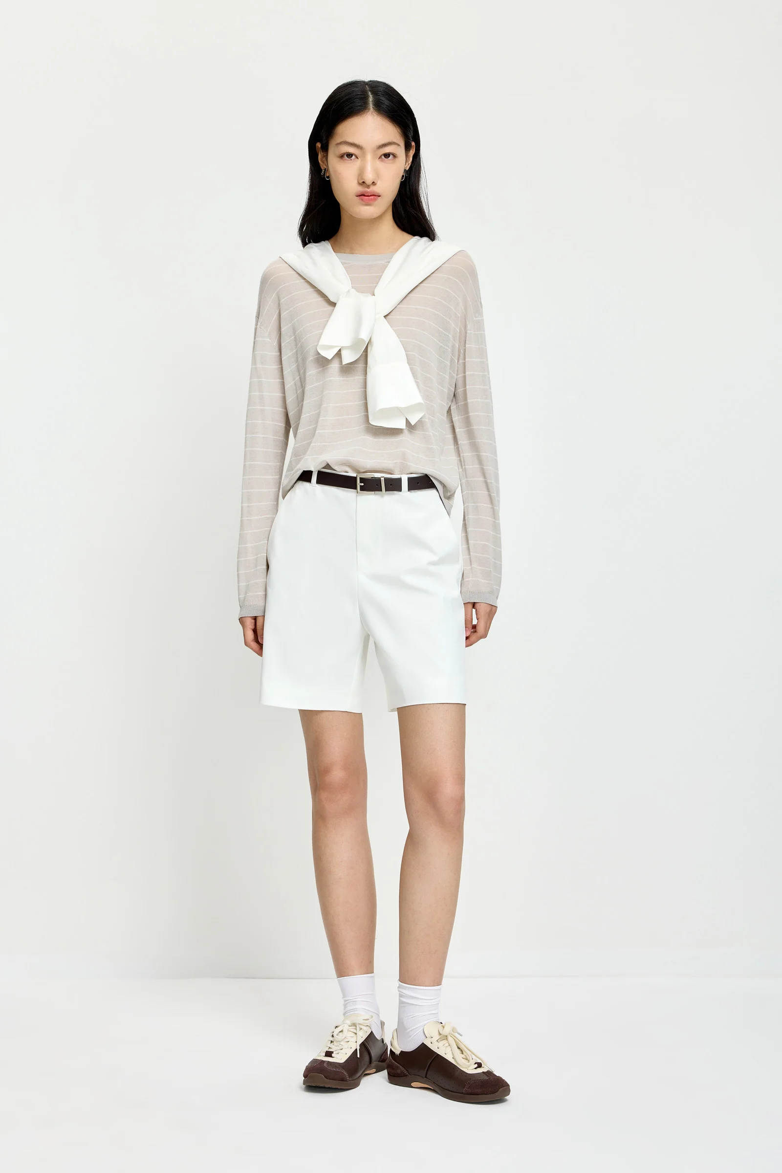 LILY Relaxed Stripe Straight-Leg Shorts - Image 5