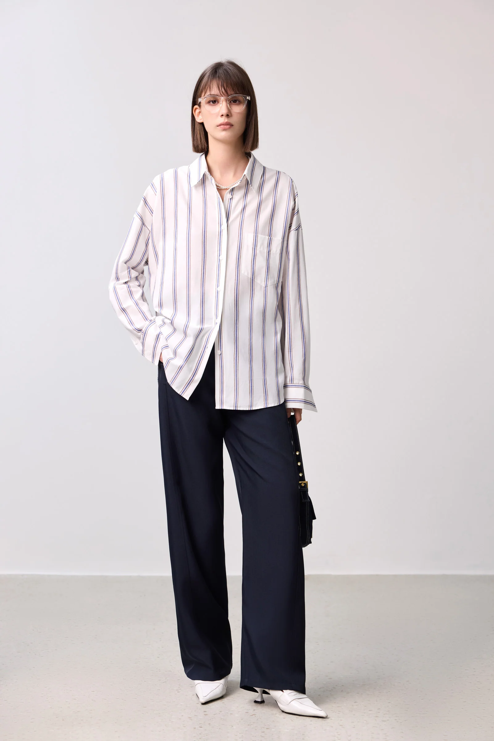LILY Retro Linen-Blend Easy Fit Mid-Rise Trousers - Image 2
