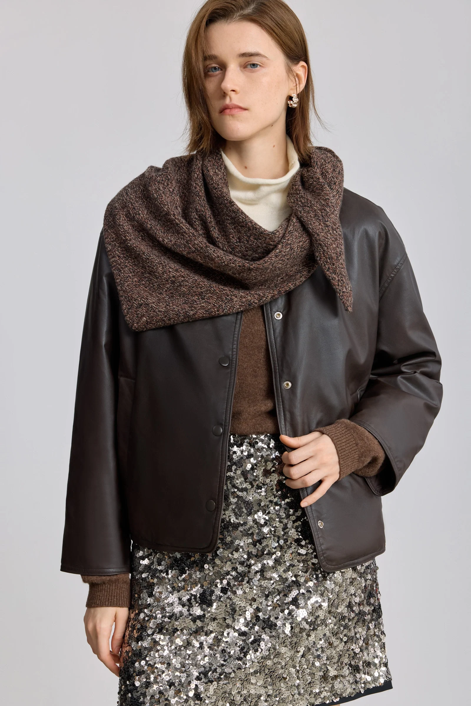 LILY Reversible PU Down Jacket - Image 5