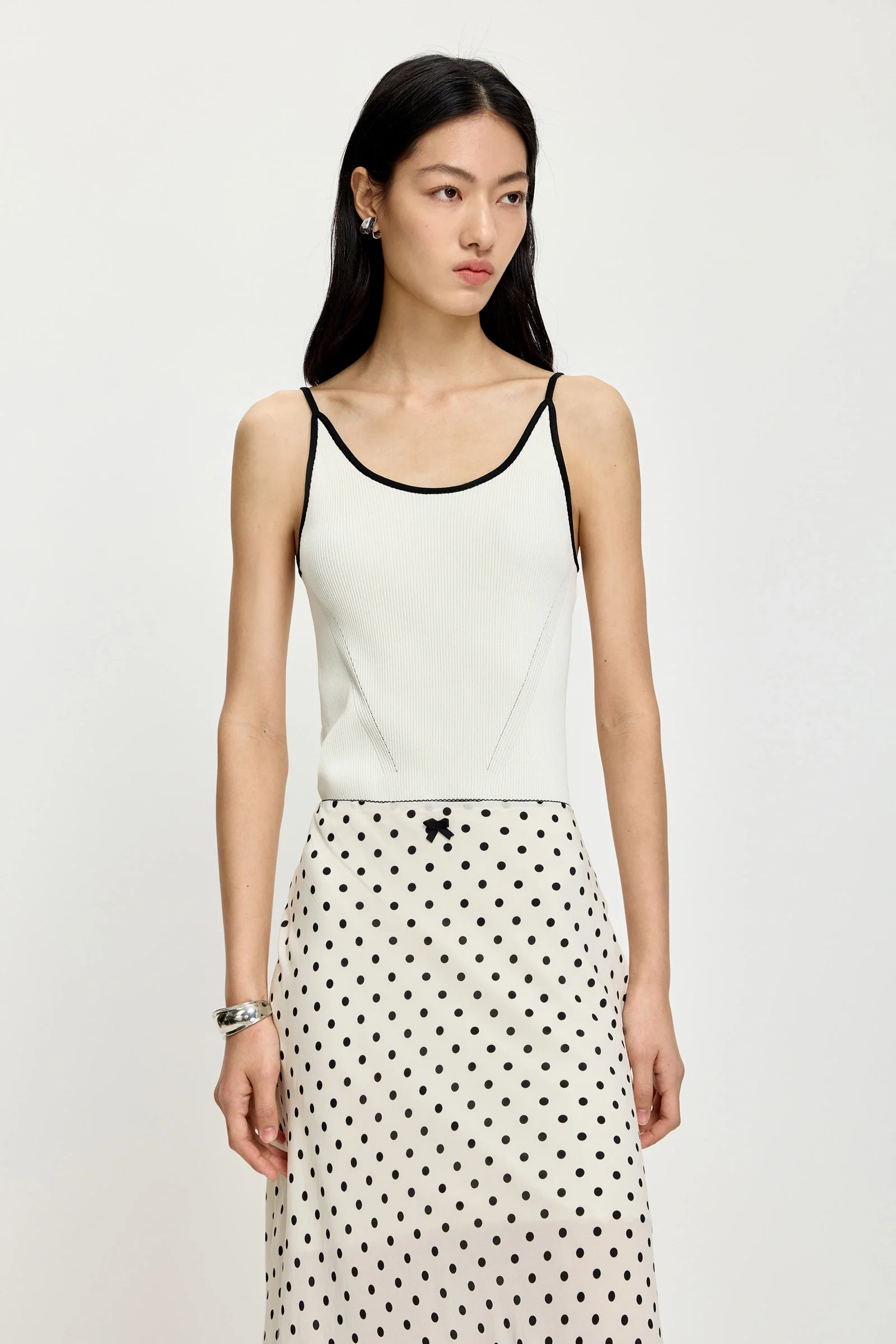 LILY Silk-Linen Colorblock U-Neck Knit Tank - Image 5