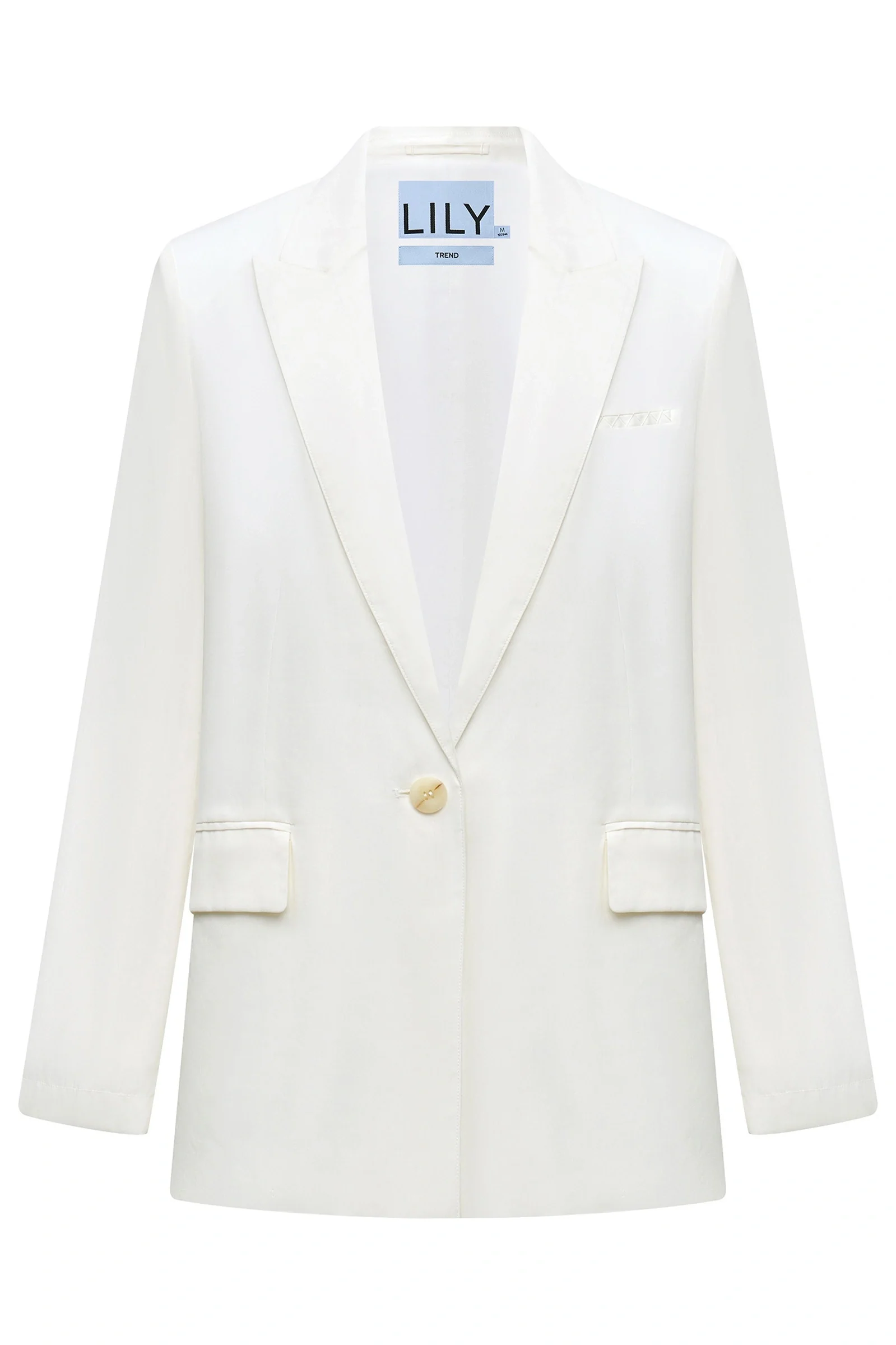 LILY Single-Button Lyocell-Linen Blazer - Image 8