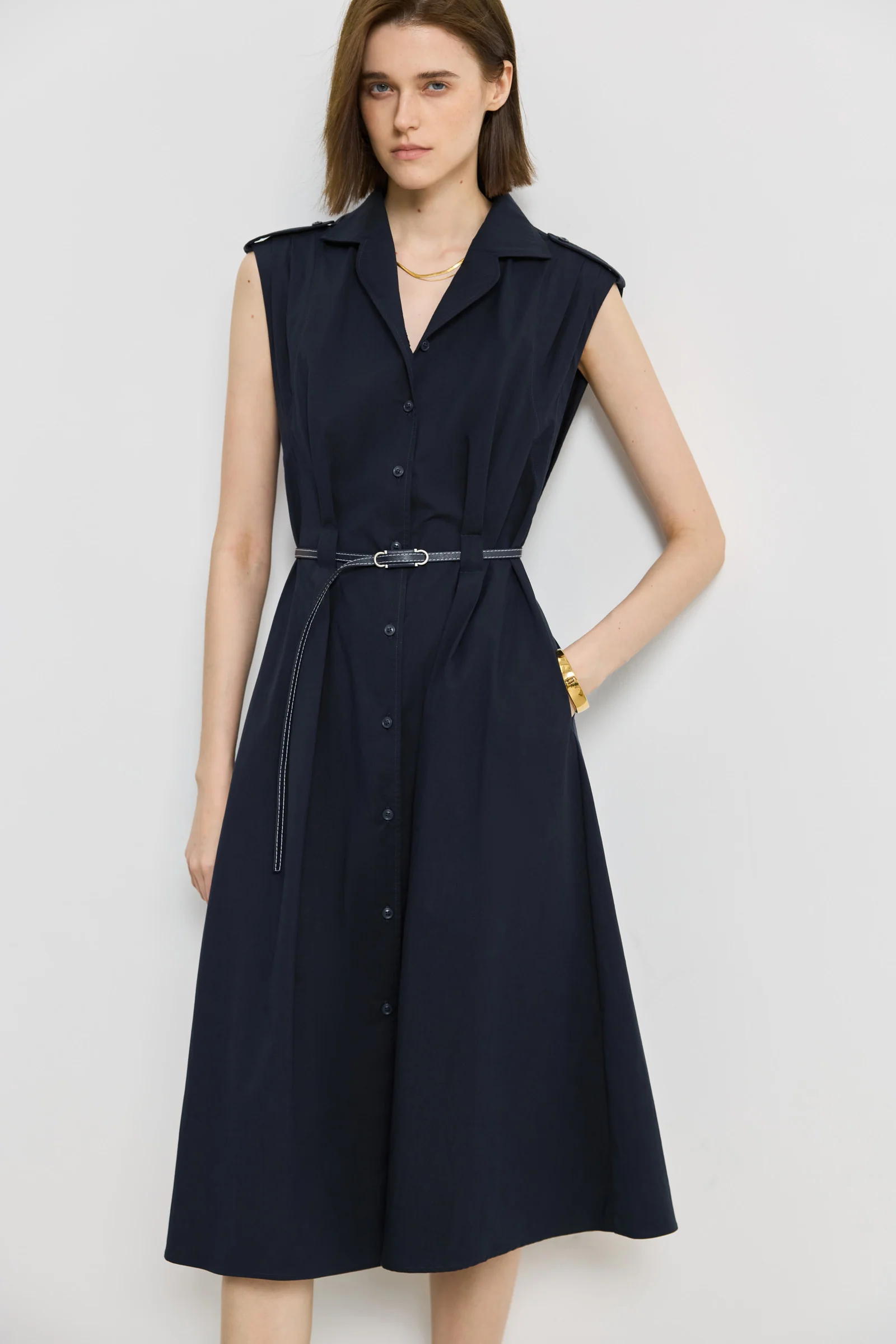 LILY Sleeveless Navy-Inspired Casual Dress - Image 5