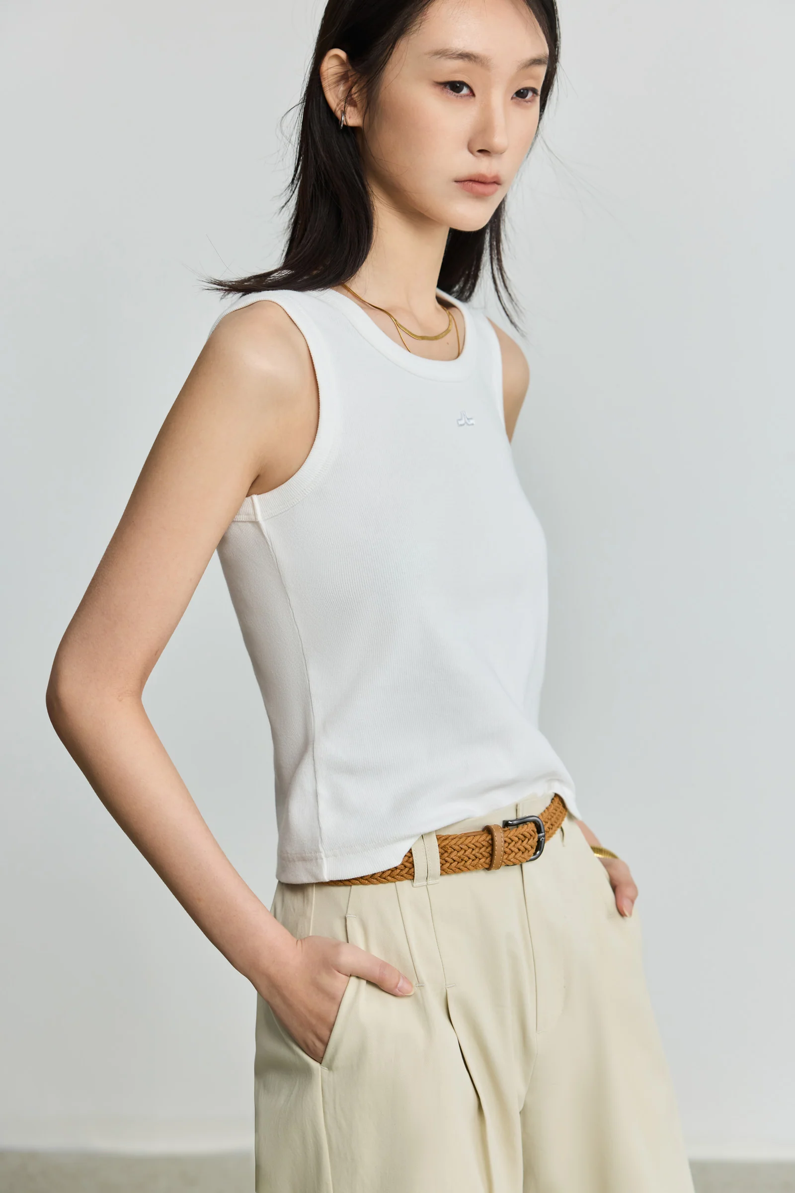 LILY Slim Fit Stretch Sleeveless Tee - Image 6