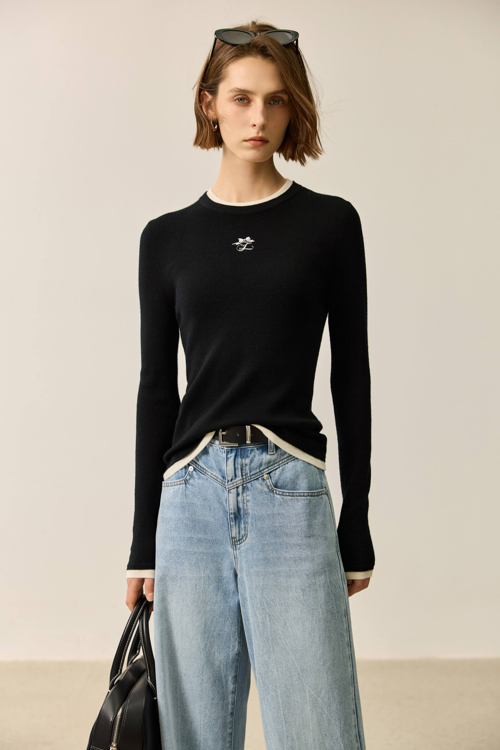 LILY Slim Fit Wool Crewneck Sweater - Image 14