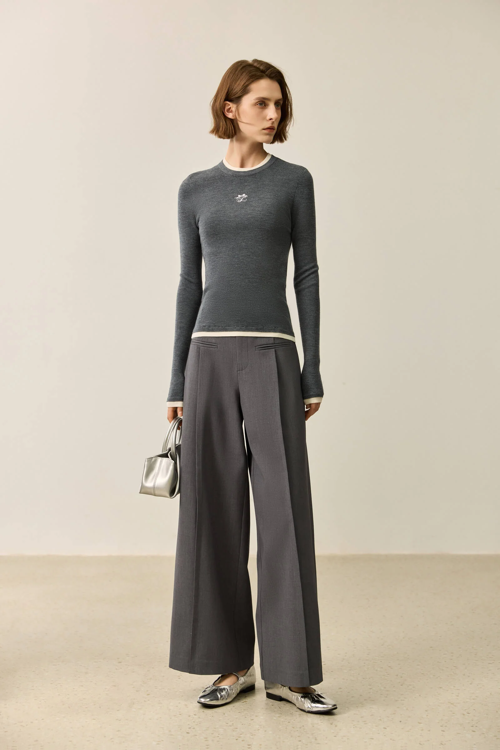 LILY Slim Fit Wool Crewneck Sweater - Image 3