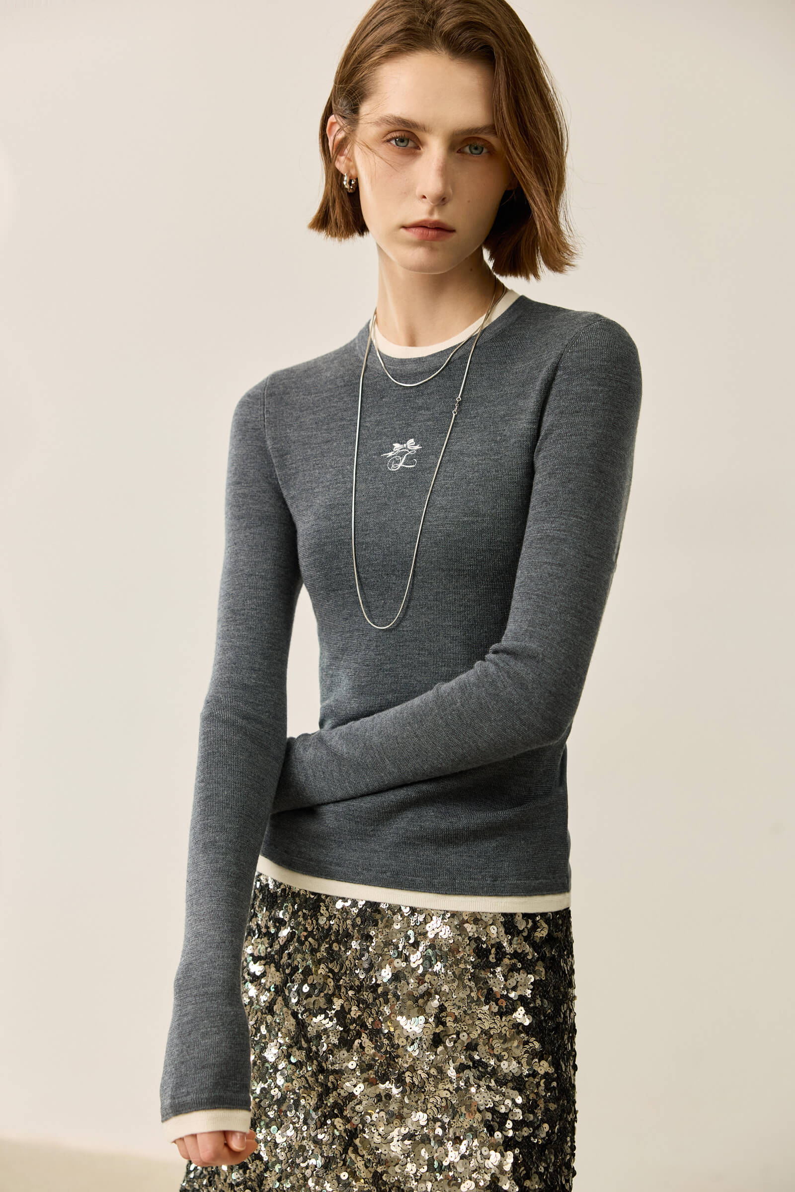 LILY Slim Fit Wool Crewneck Sweater - Image 5