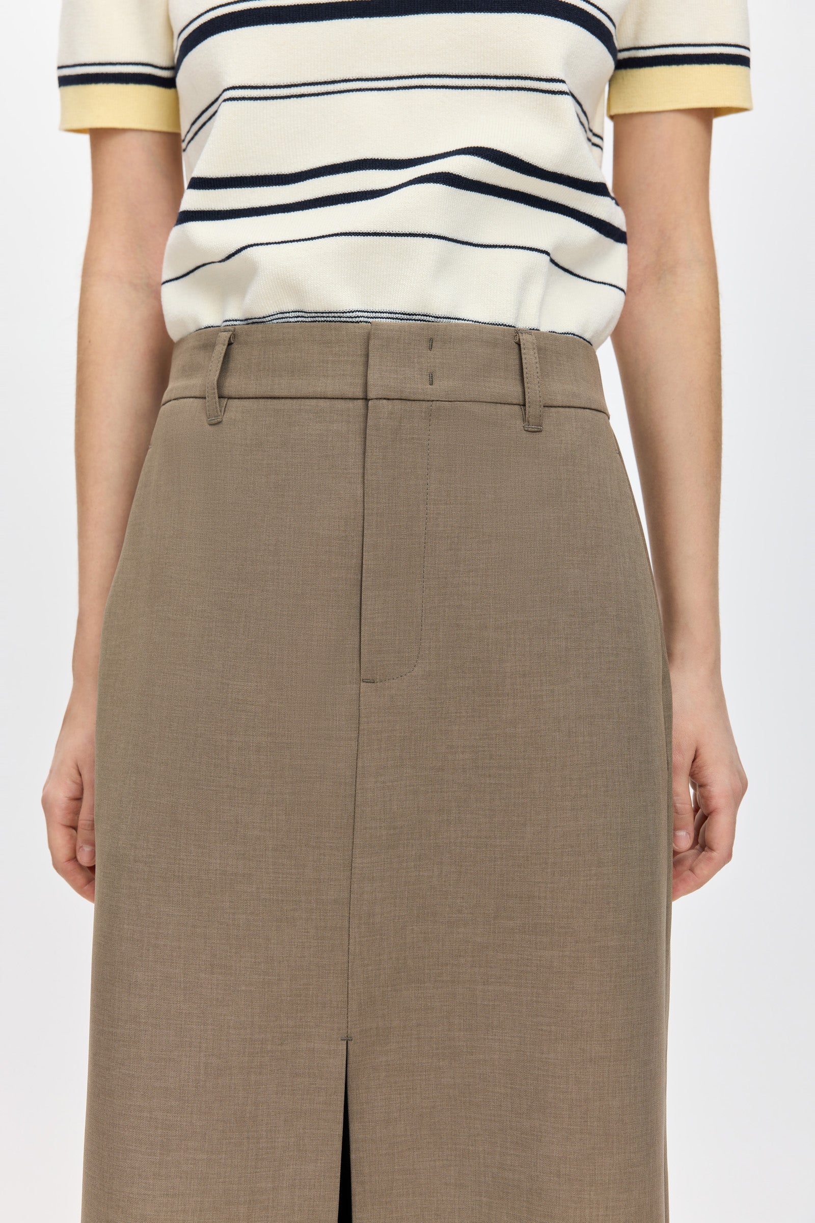 LILY Slit Straight Midi Skirt - Image 7
