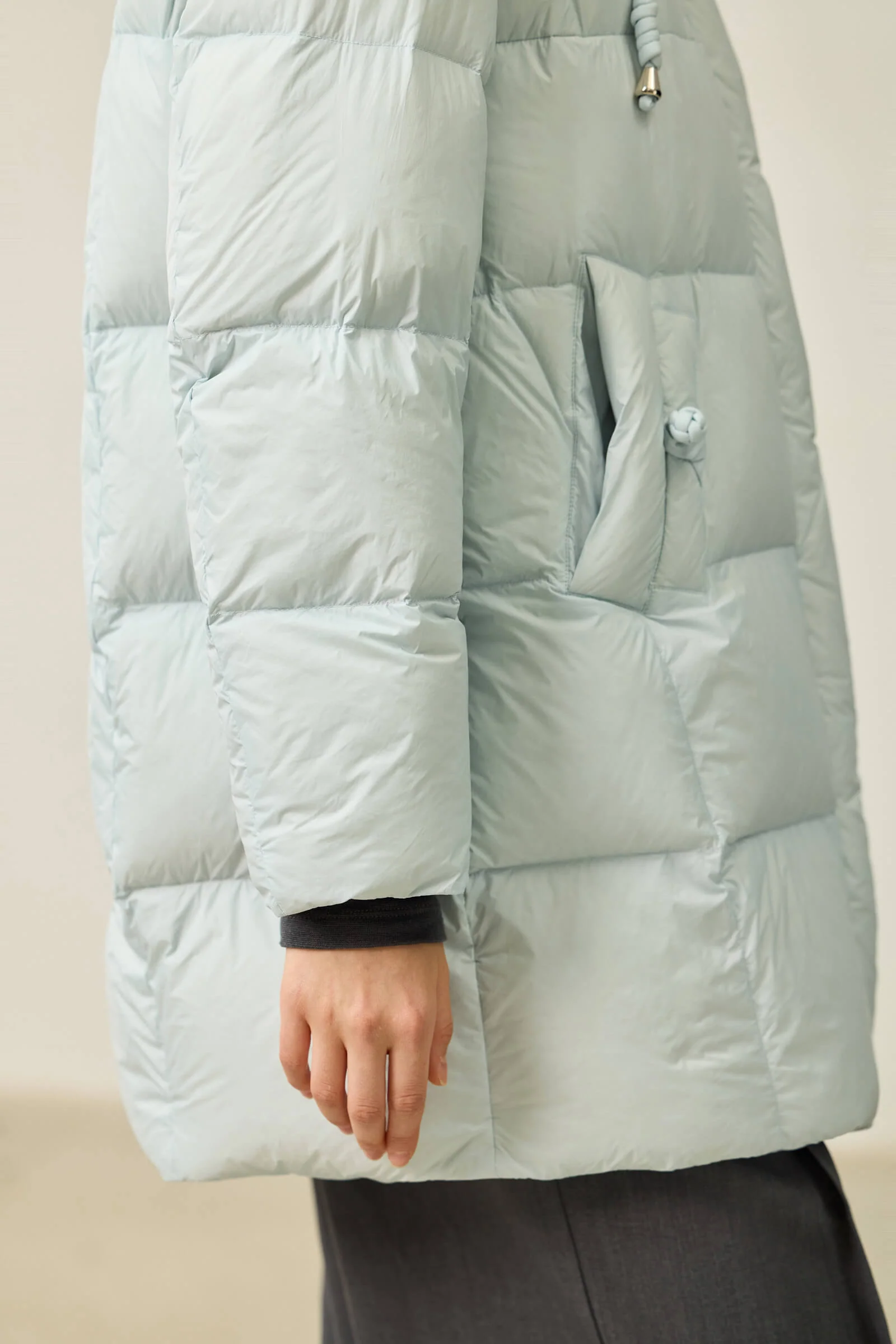 LILY Solid 90% White Duck Down Coat - Image 14