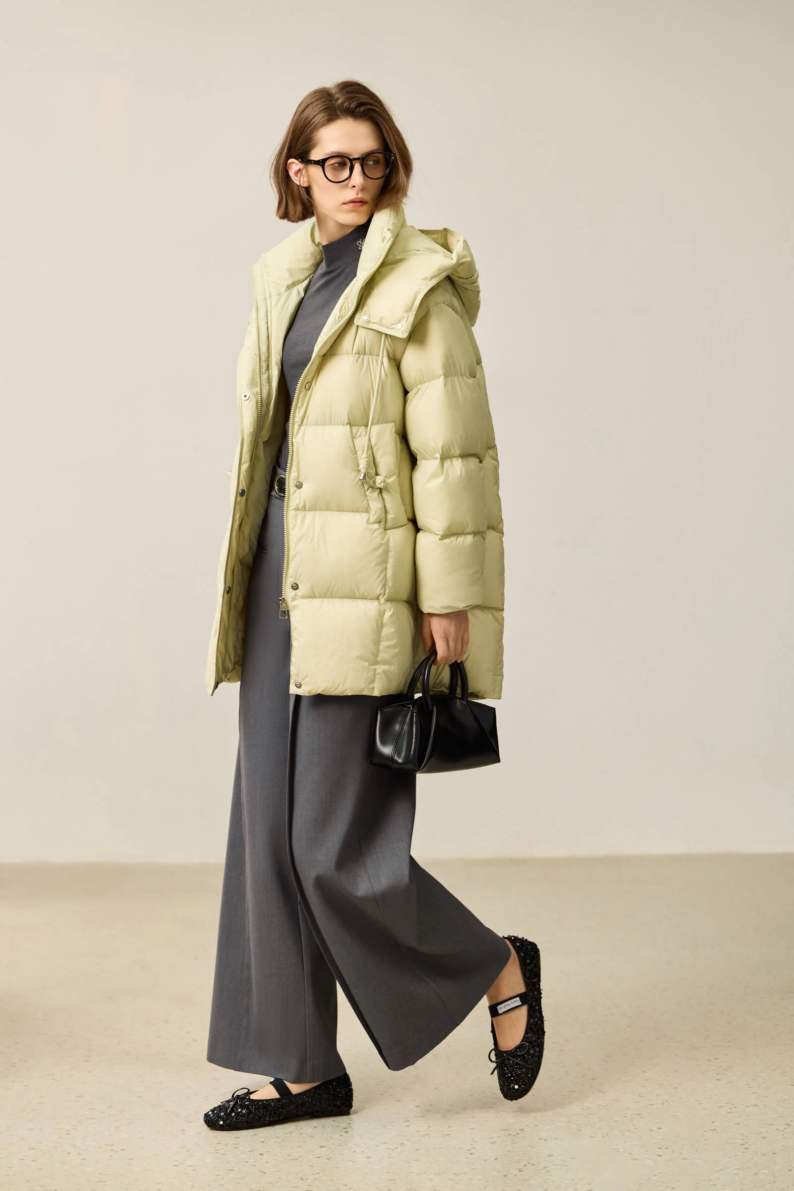 LILY Solid 90% White Duck Down Coat - Image 4