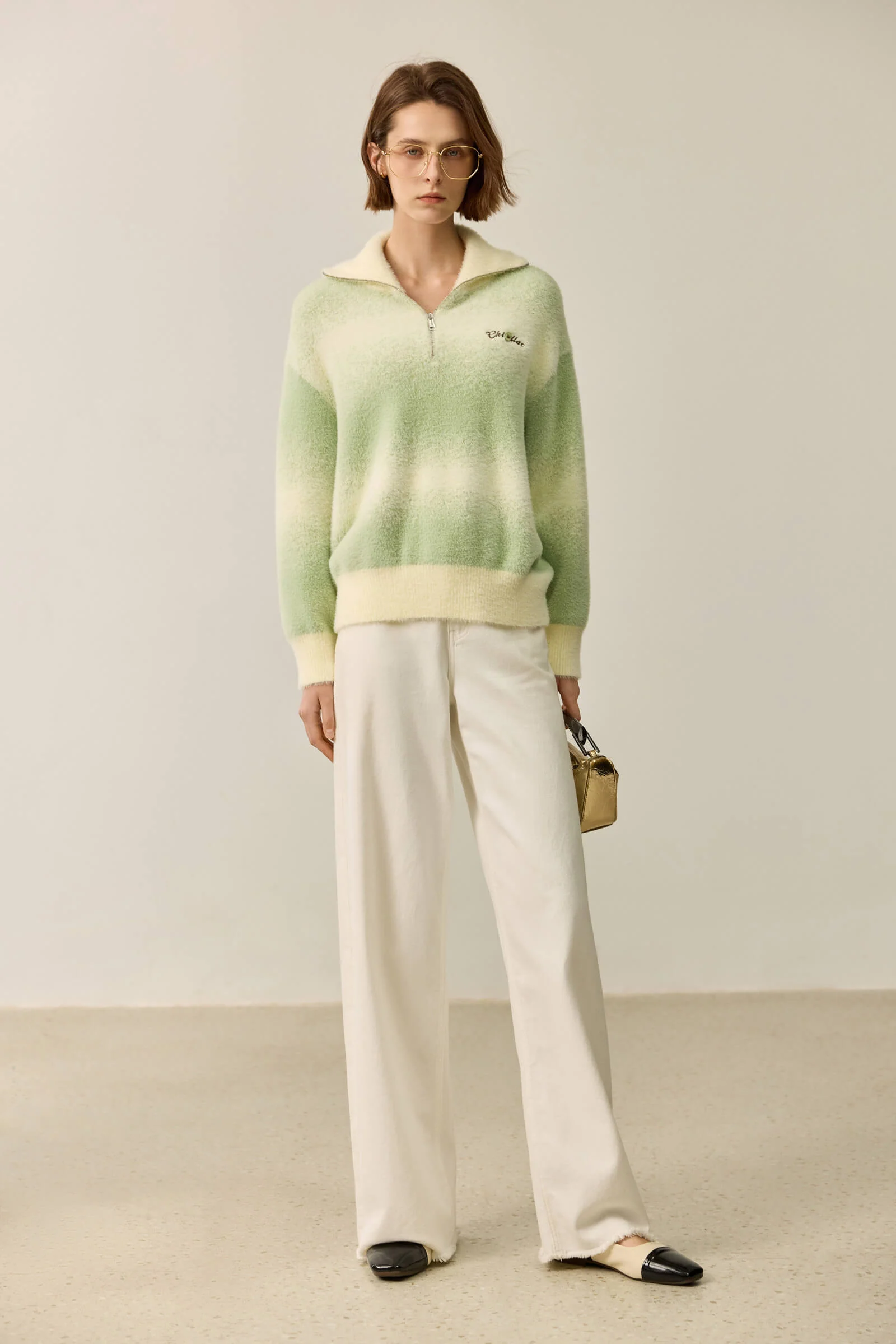 LILY Soothing Gradient Green Sweater - Image 2