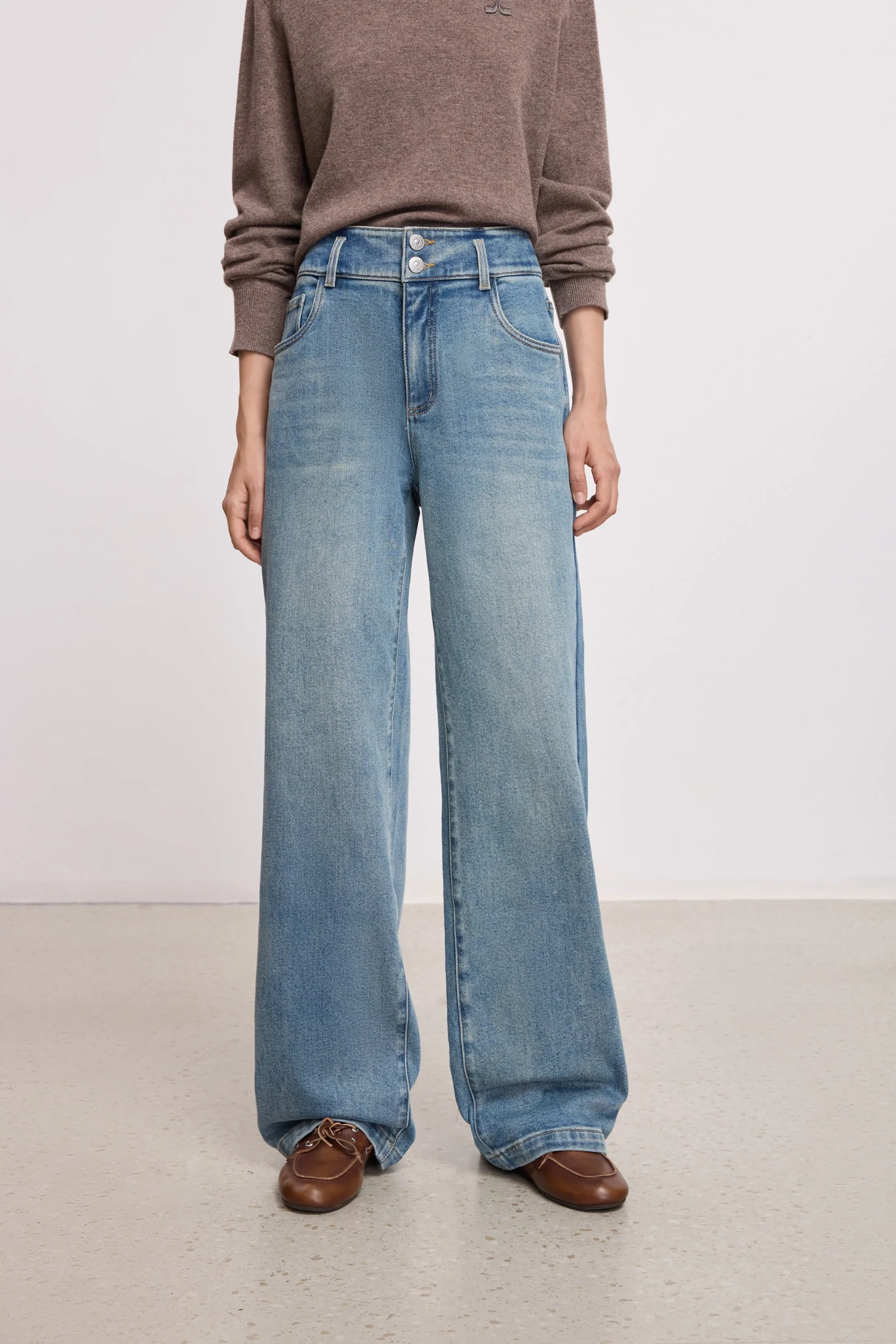 LILY Stretch Fleece Straight Jeans - Image 2