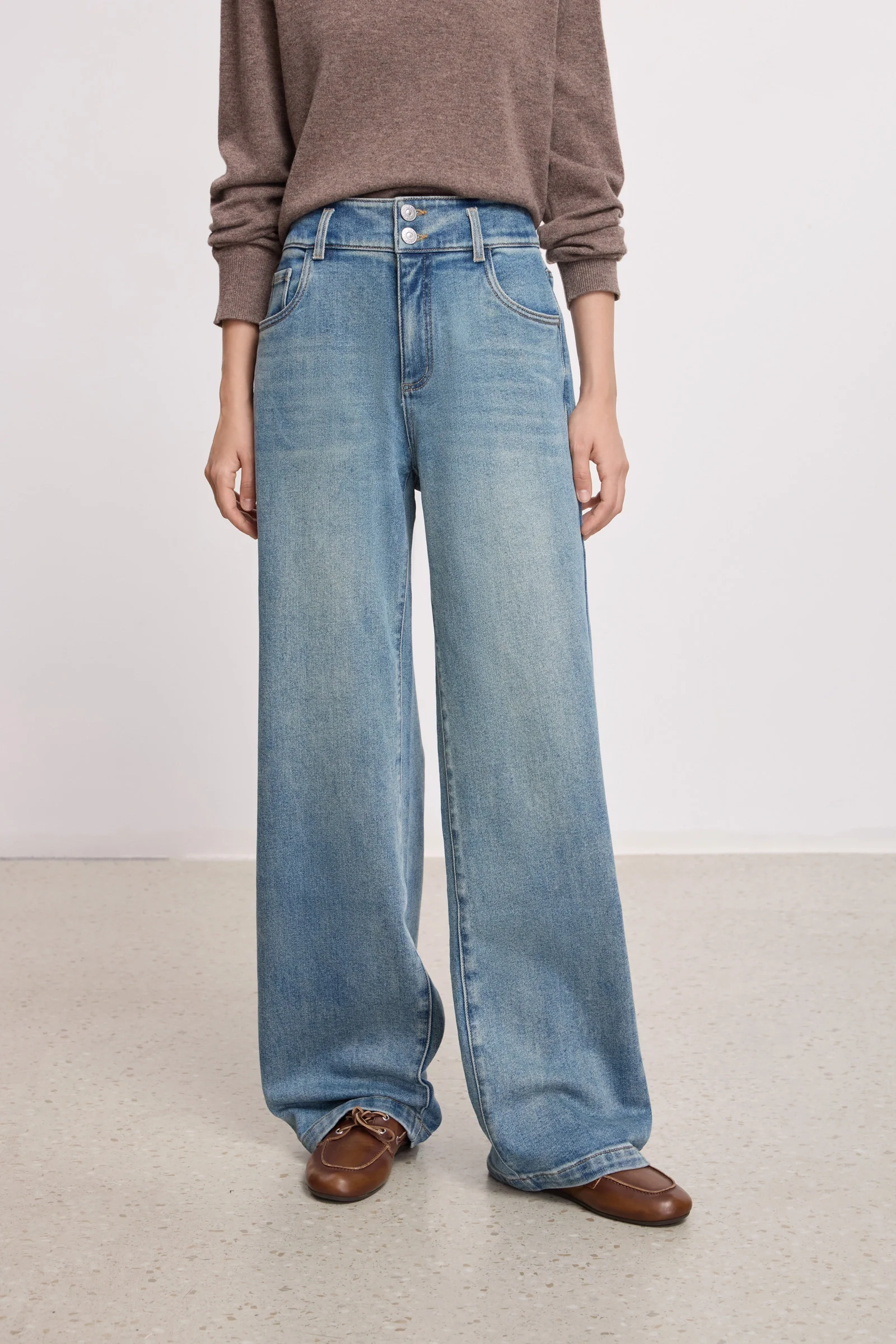 LILY Stretch Fleece Straight Jeans - Image 6