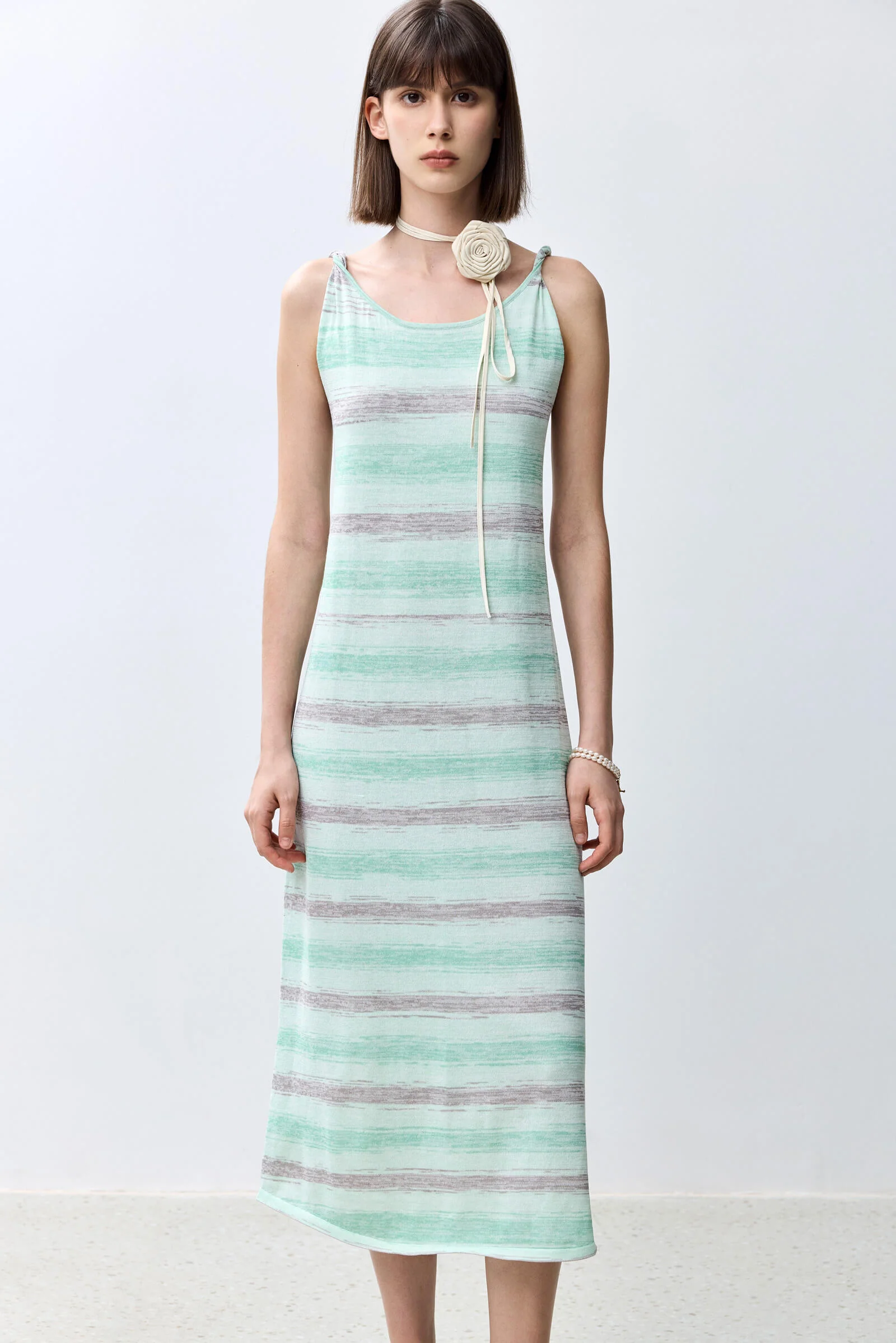 LILY Striped Color Block Tank Dress - Image 6