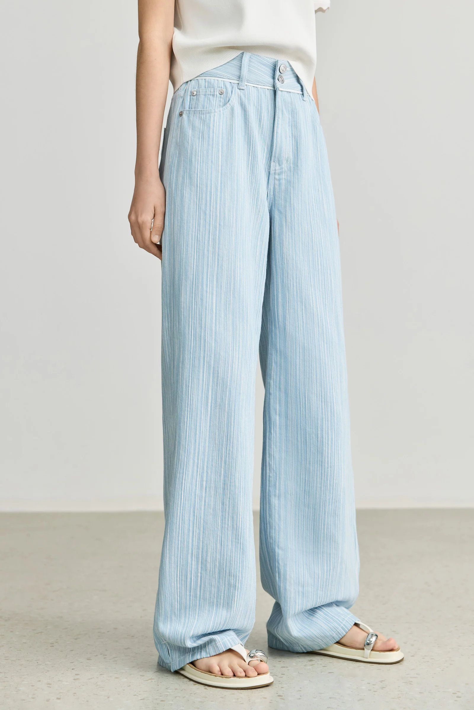 LILY Striped Straight-Leg Jeans - Image 3