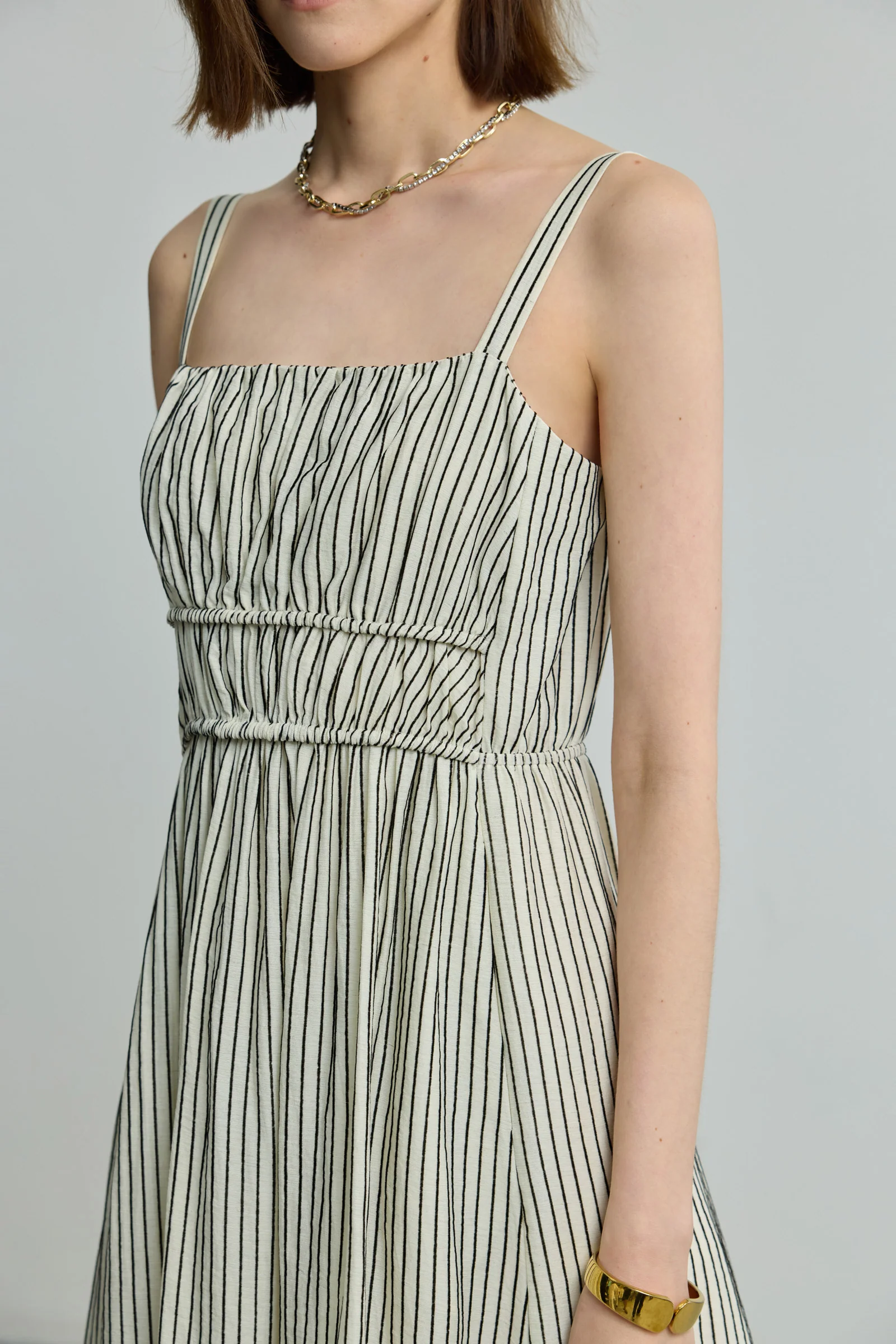 LILY Striped Tie-Waist Camisole Dress - Image 5