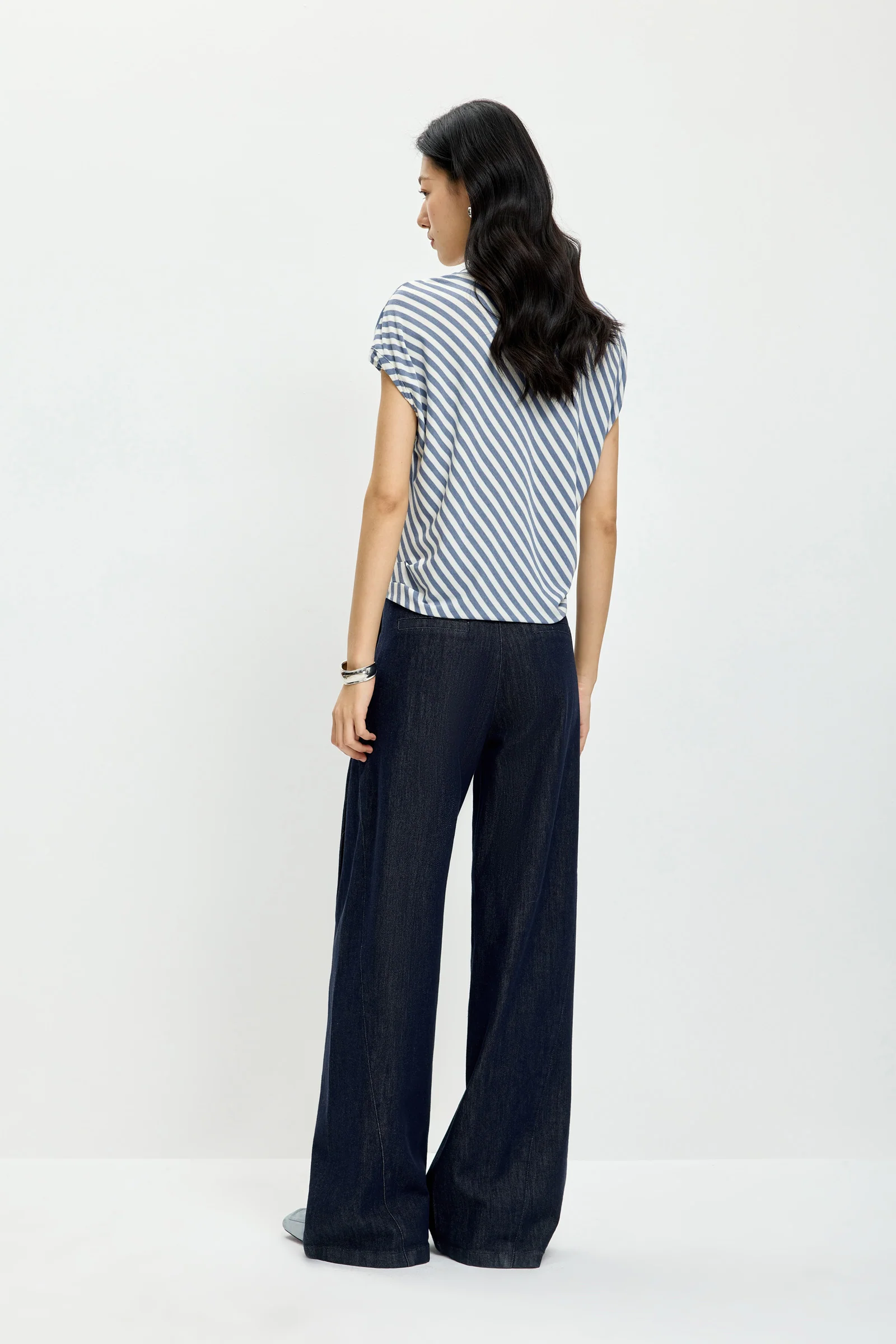 LILY Striped Waist-Defined Tee - Image 4